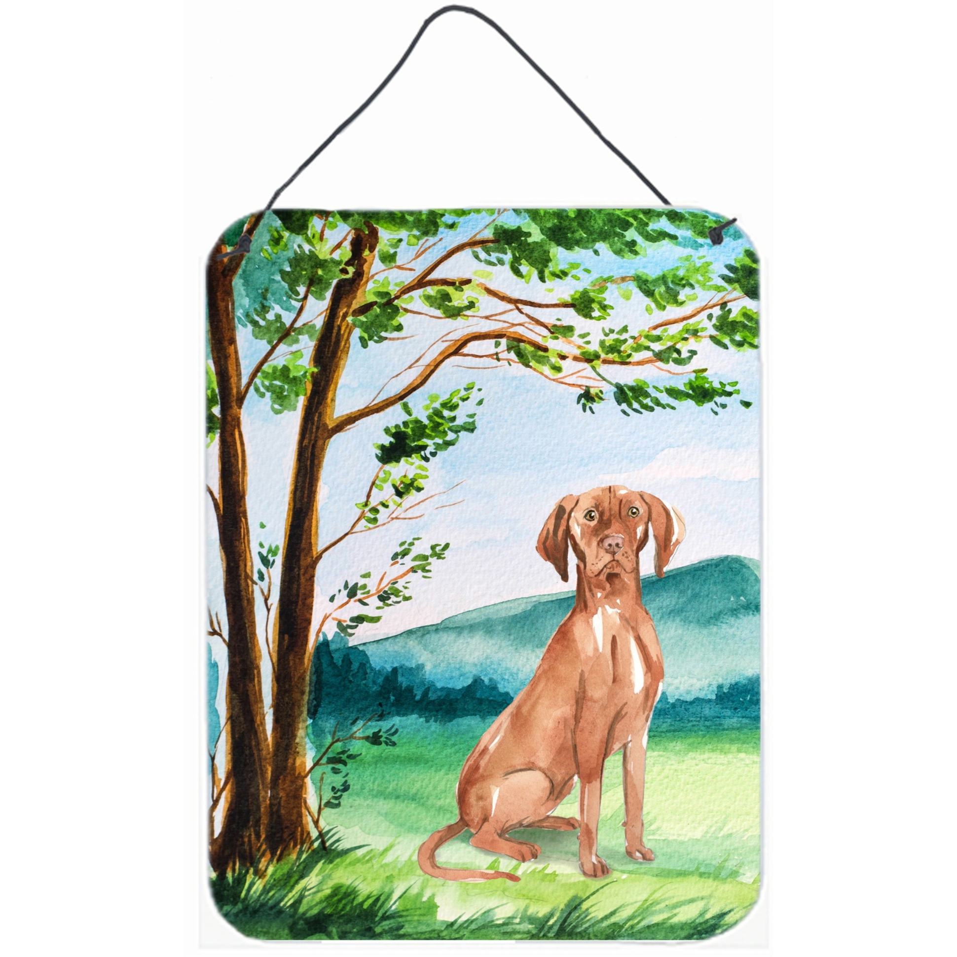 &quotCaroline's Treasures Under the Tree Vizsla Door Hanging Prints wall-decor, Multicolor"