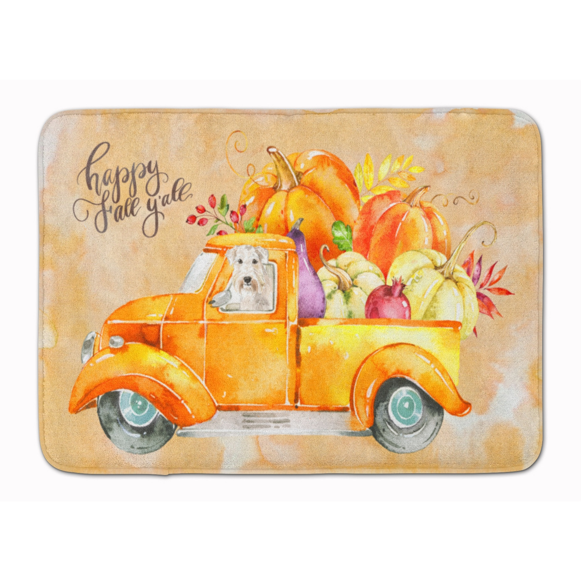 &quotCaroline's Treasures Fall Harvest Wheaten Terrier Machine Washable Memory Foam Mat doormats, Multicolor"
