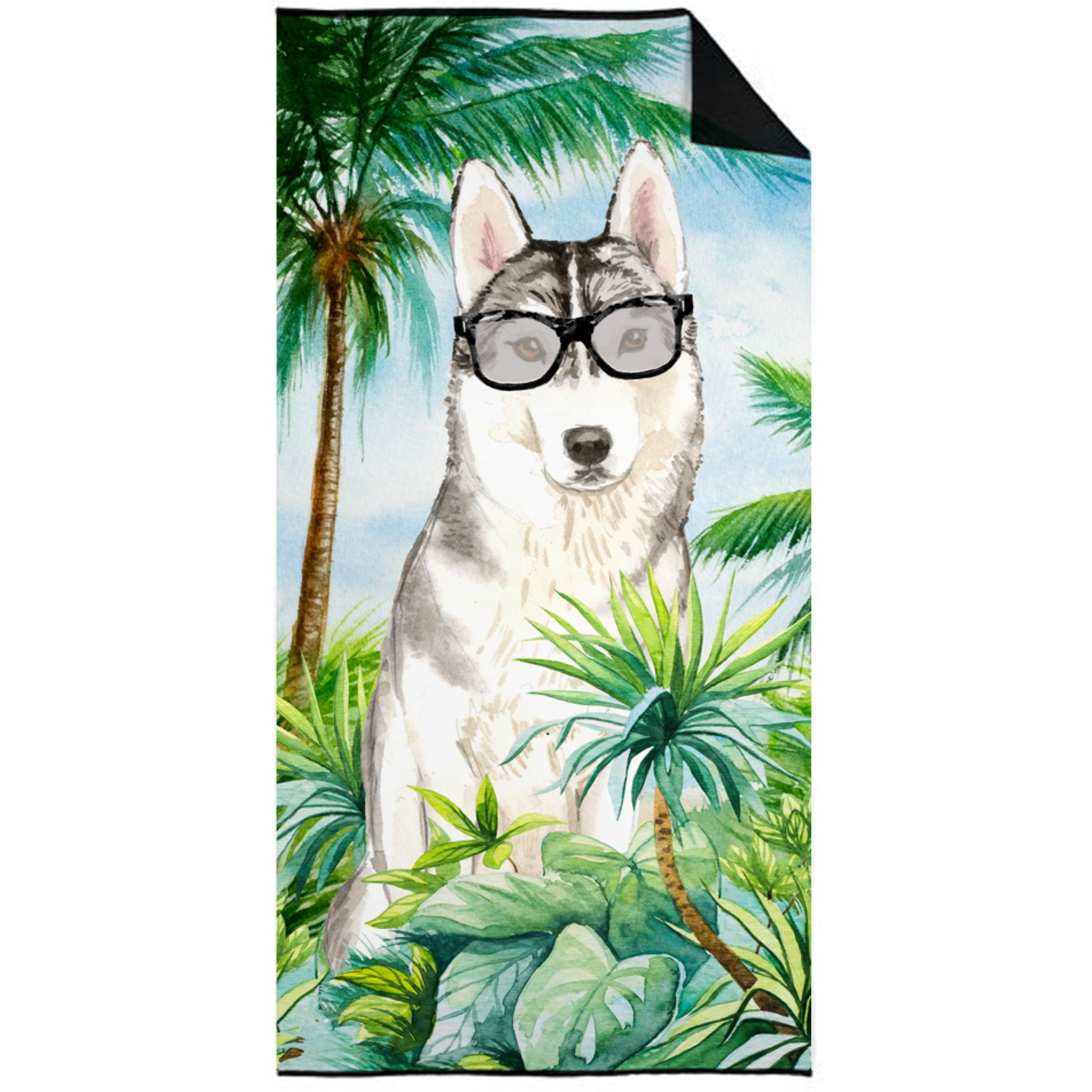 &quotCaroline's Treasures CK2997TWL3060 Siberian Husky Premium beach-towels, Multicolor"