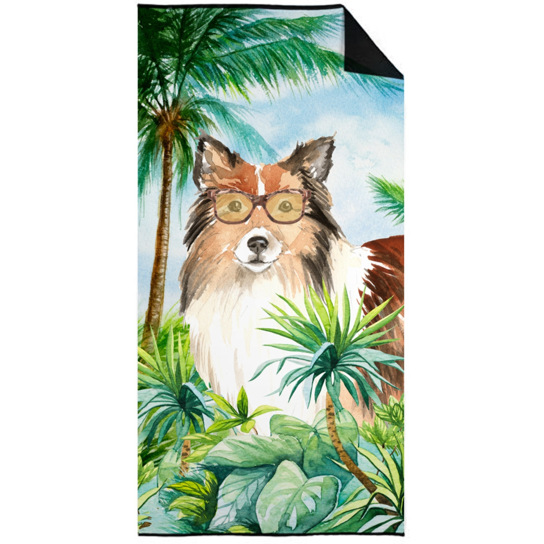 &quotCaroline's Treasures CK3000TWL3060 Sheltie Premium beach-towels, Multicolor"