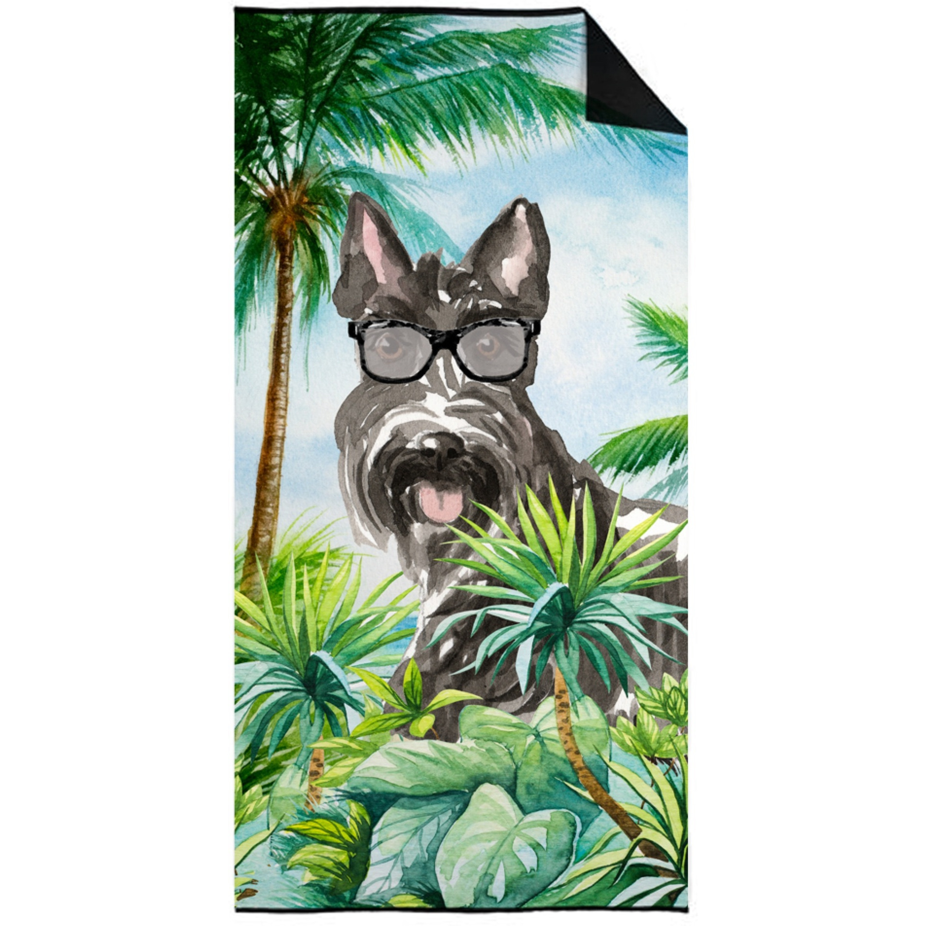 &quotCaroline's Treasures CK3001TWL3060 Scottish Terrier Premium beach-towels, Multicolor"