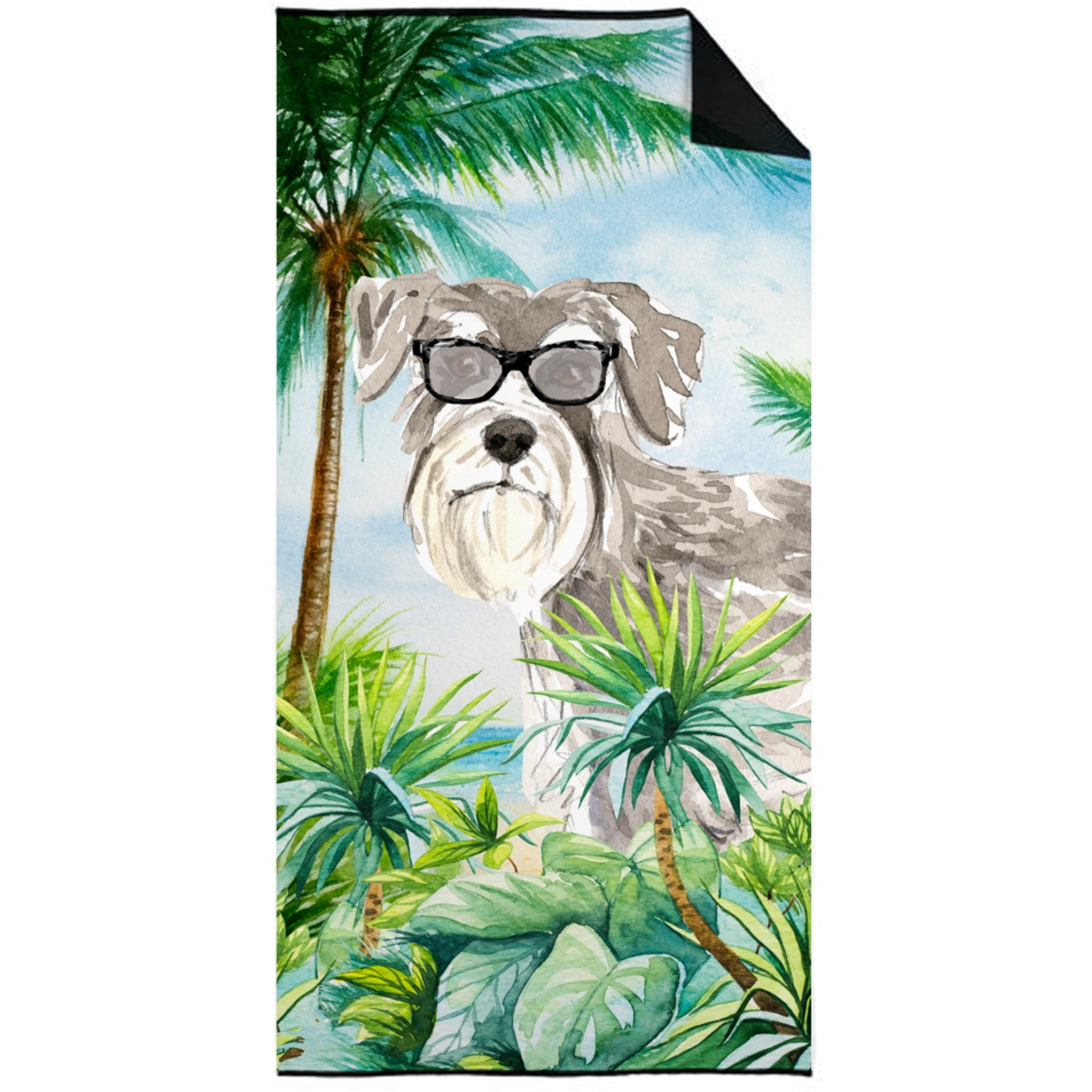 &quotCaroline's Treasures CK3002TWL3060 Schnauzer 1 Premium beach-towels, Multicolor"
