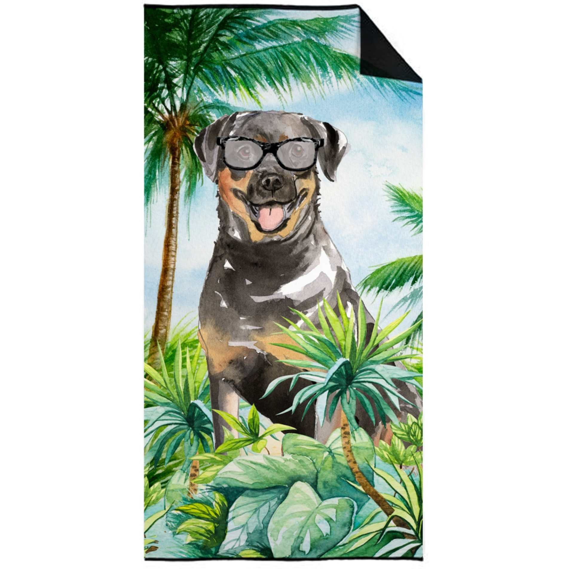 &quotCaroline's Treasures CK3004TWL3060 Rottweiler Premium beach-towels, Multicolor"