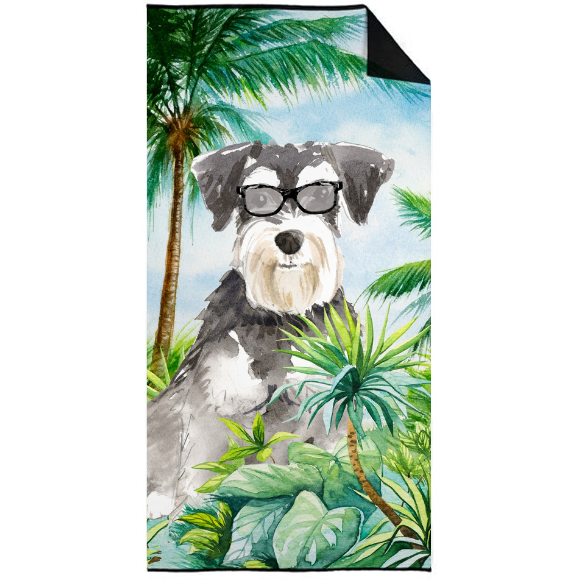 &quotCaroline's Treasures CK3006TWL3060 Schnauzer 2 Premium beach-towels, Multicolor"
