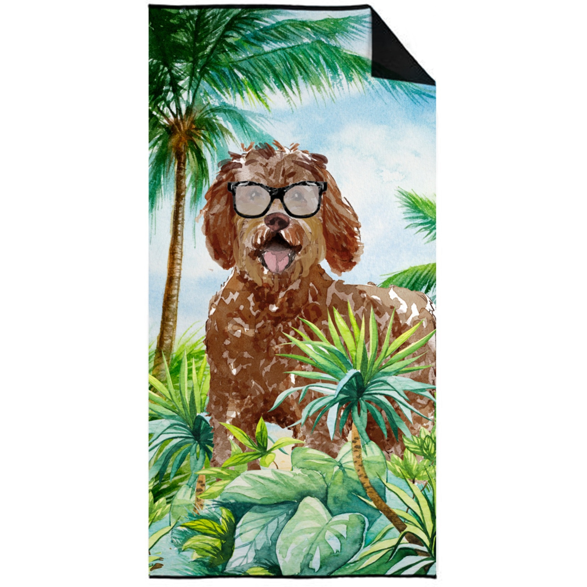 &quotCaroline's Treasures CK3010TWL3060 Labradoodle Premium beach-towels, Multicolor"