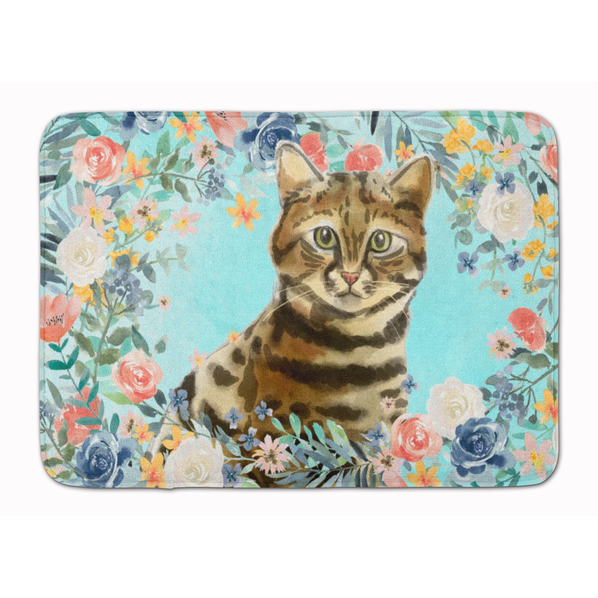 &quotCaroline's Treasures Bengal Spring Flowers Machine Washable Memory Foam Mat doormats, Multicolor"