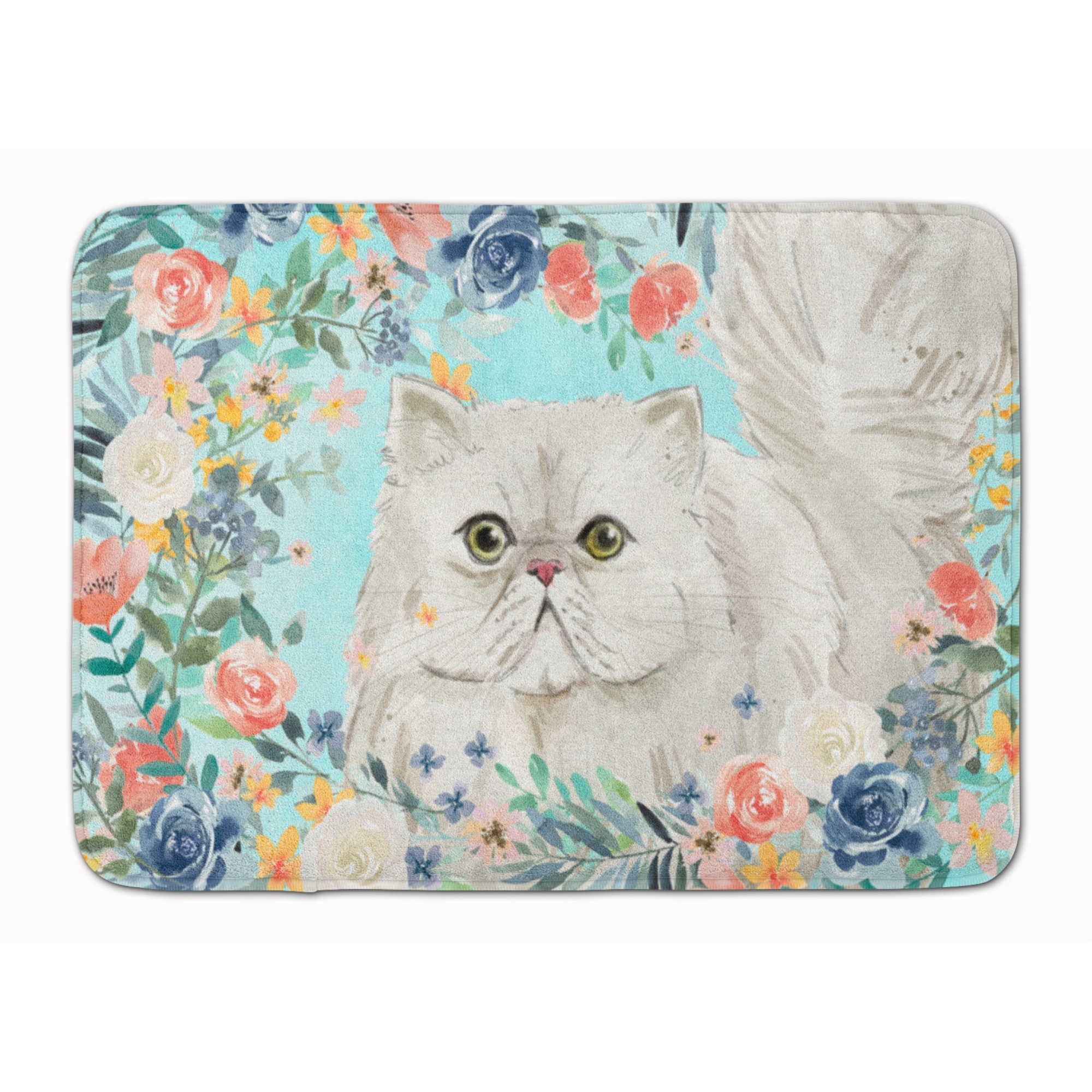 &quotCaroline's Treasures Persian Spring Flowers Machine Washable Memory Foam Mat doormats, Multicolor"