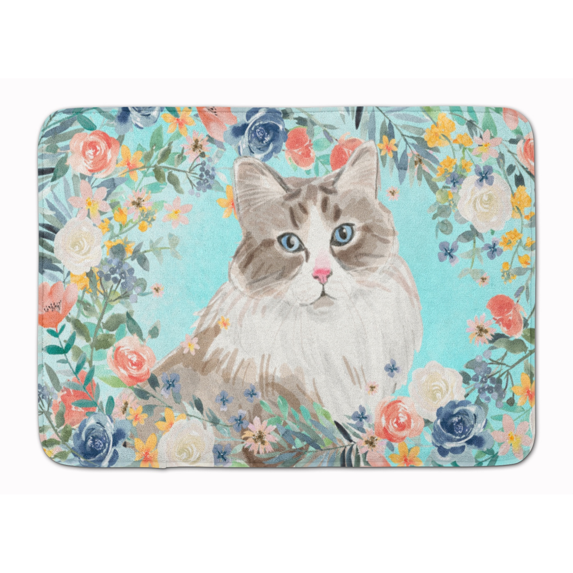 &quotCaroline's Treasures Siberian Spring Flowers Machine Washable Memory Foam Mat doormats, Multicolor"