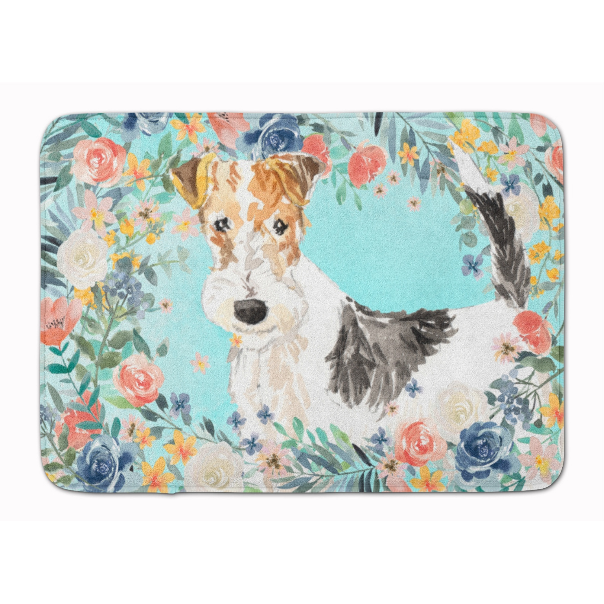 &quotCaroline's Treasures Fox Terrier Machine Washable Memory Foam Mat doormats, Multicolor"