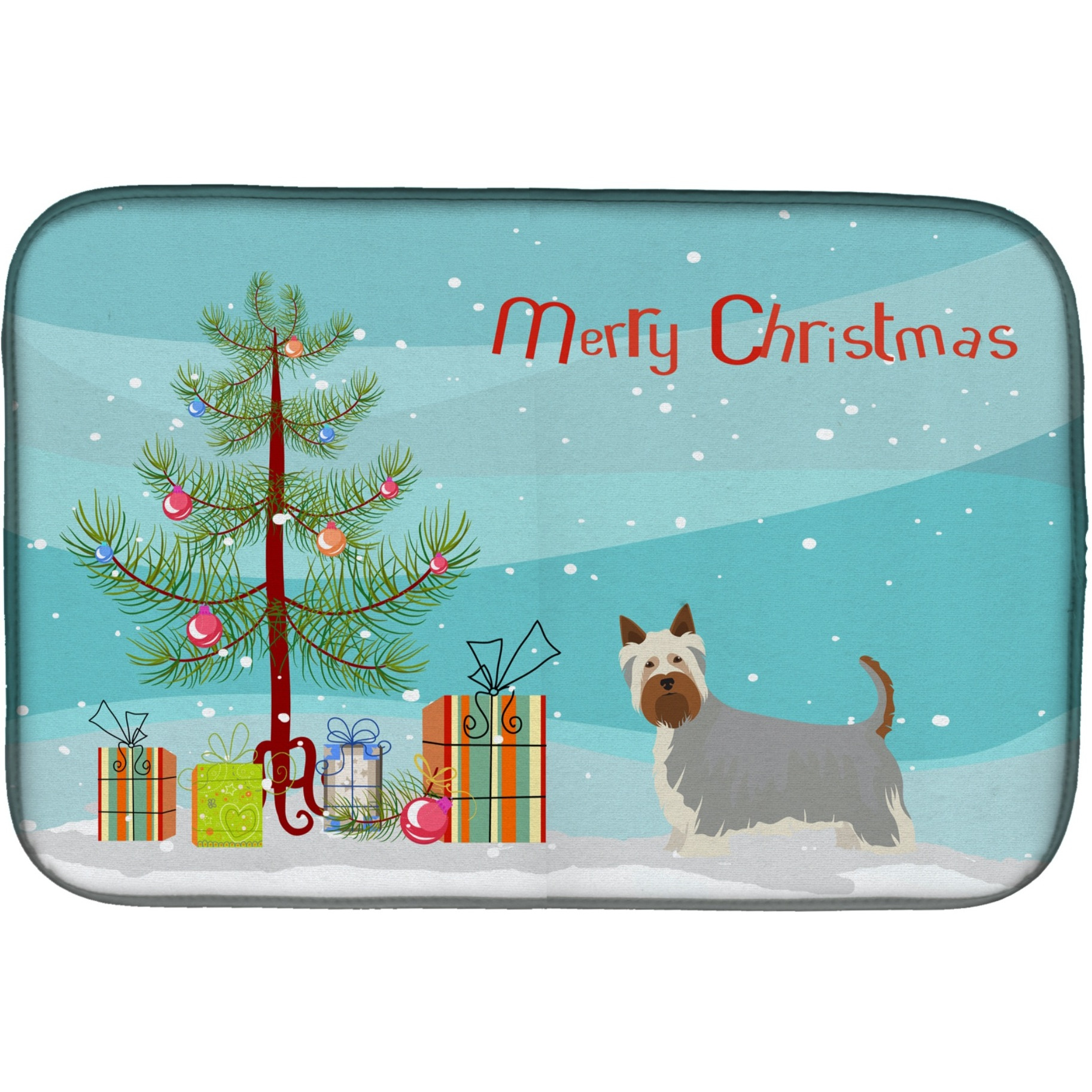 &quotCaroline's Treasures Australian Silky Terrier Christmas dish-drying-mats, 14 x 21, Multicolor"
