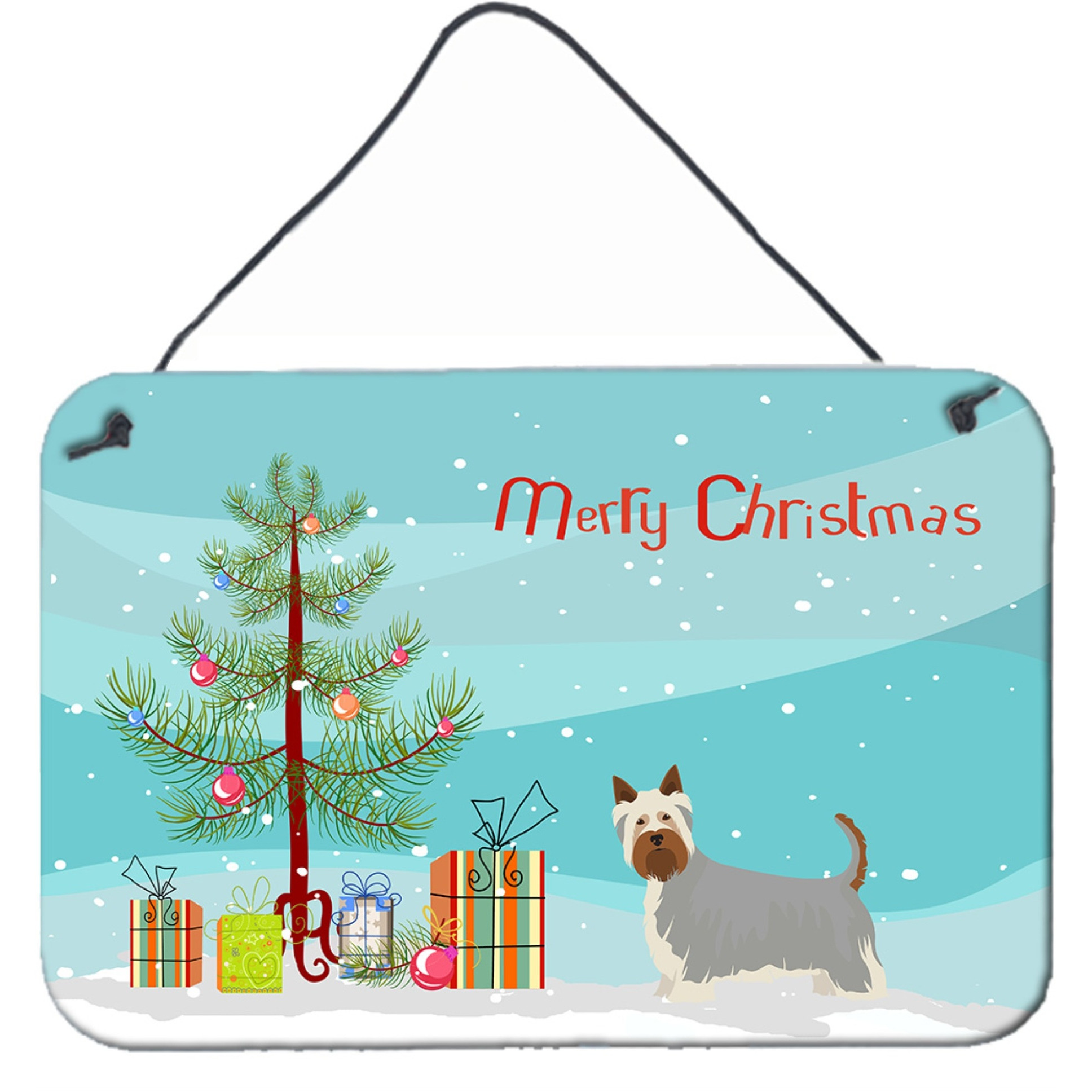 &quotCaroline's Treasures Australian Silky Terrier Christmas Tree Door Hanging Prints wall-decor, Multicolor"