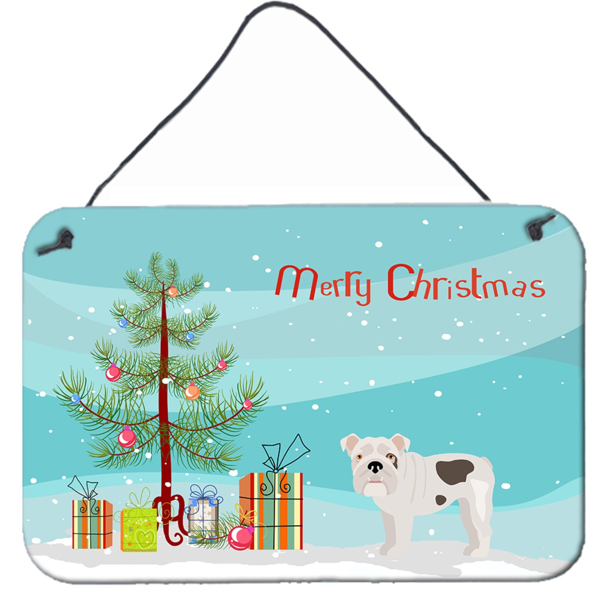 &quotCaroline's Treasures, English Bulldog Christmas Tree Door Hanging Prints wall-decor, Multicolor"