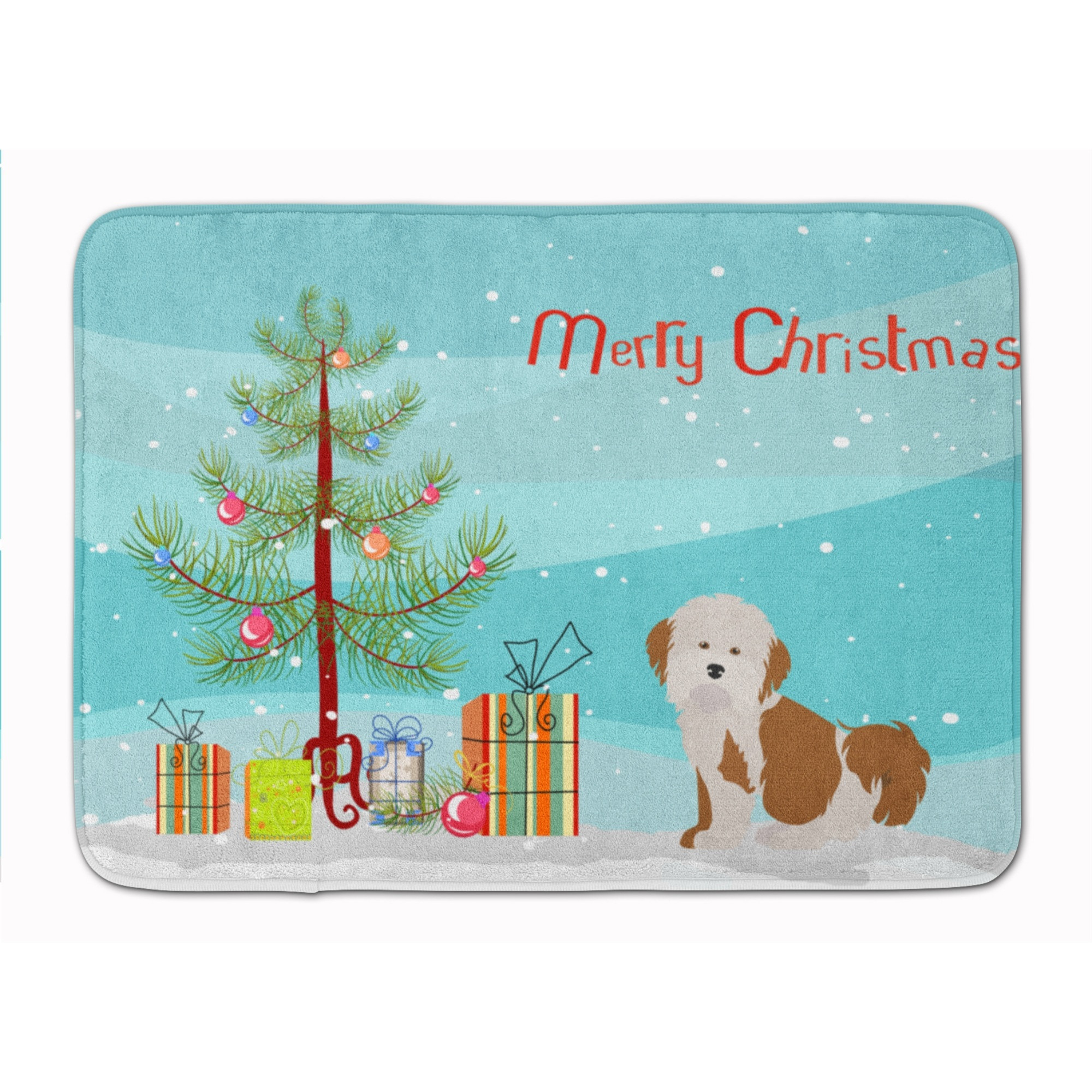 &quotCaroline's Treasures Havanese Christmas Tree Machine Washable Memory Foam Mat doormats, Multicolor"