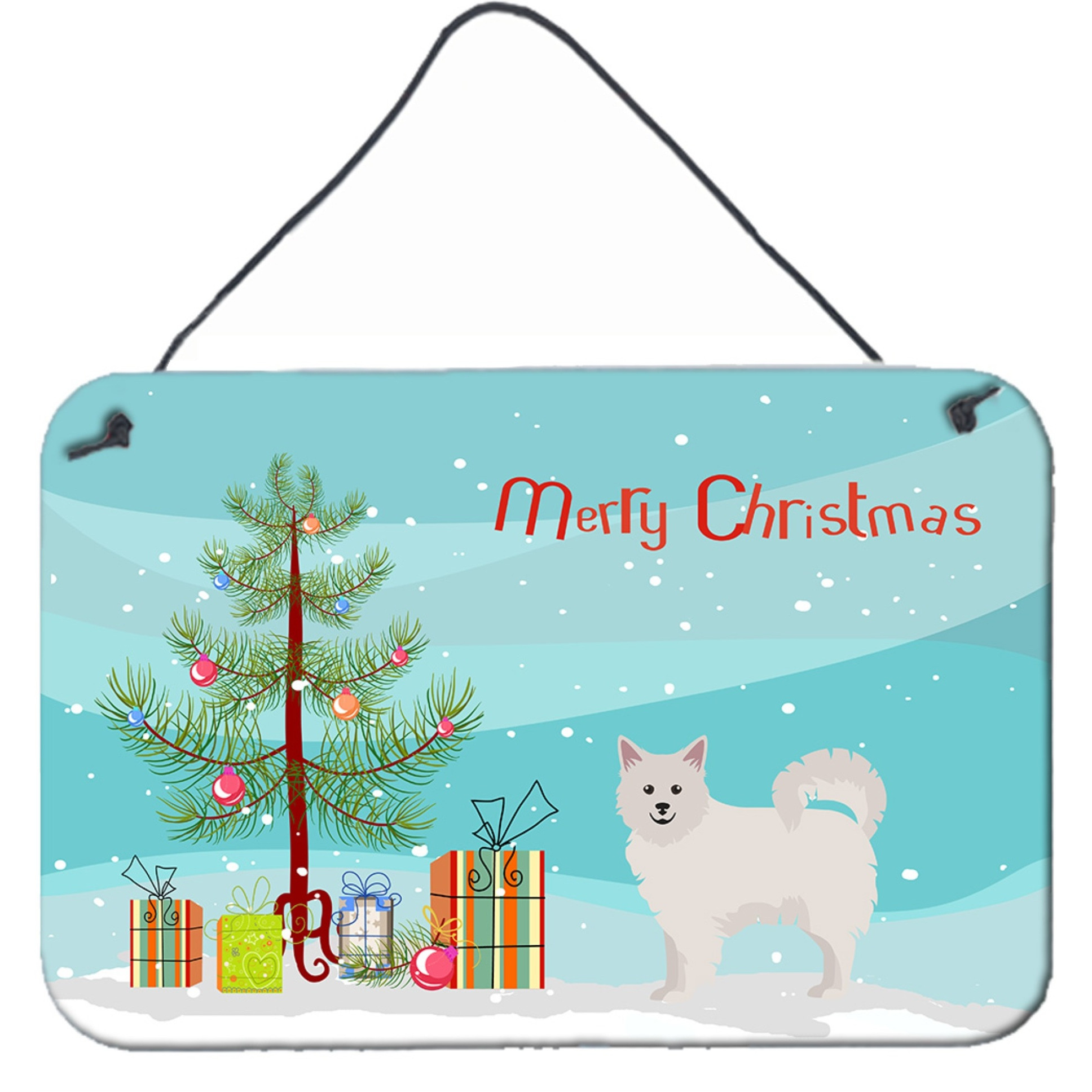 &quotCaroline's Treasures Italian Spitz Christmas Tree Door Hanging Prints wall-decor, Multicolor"