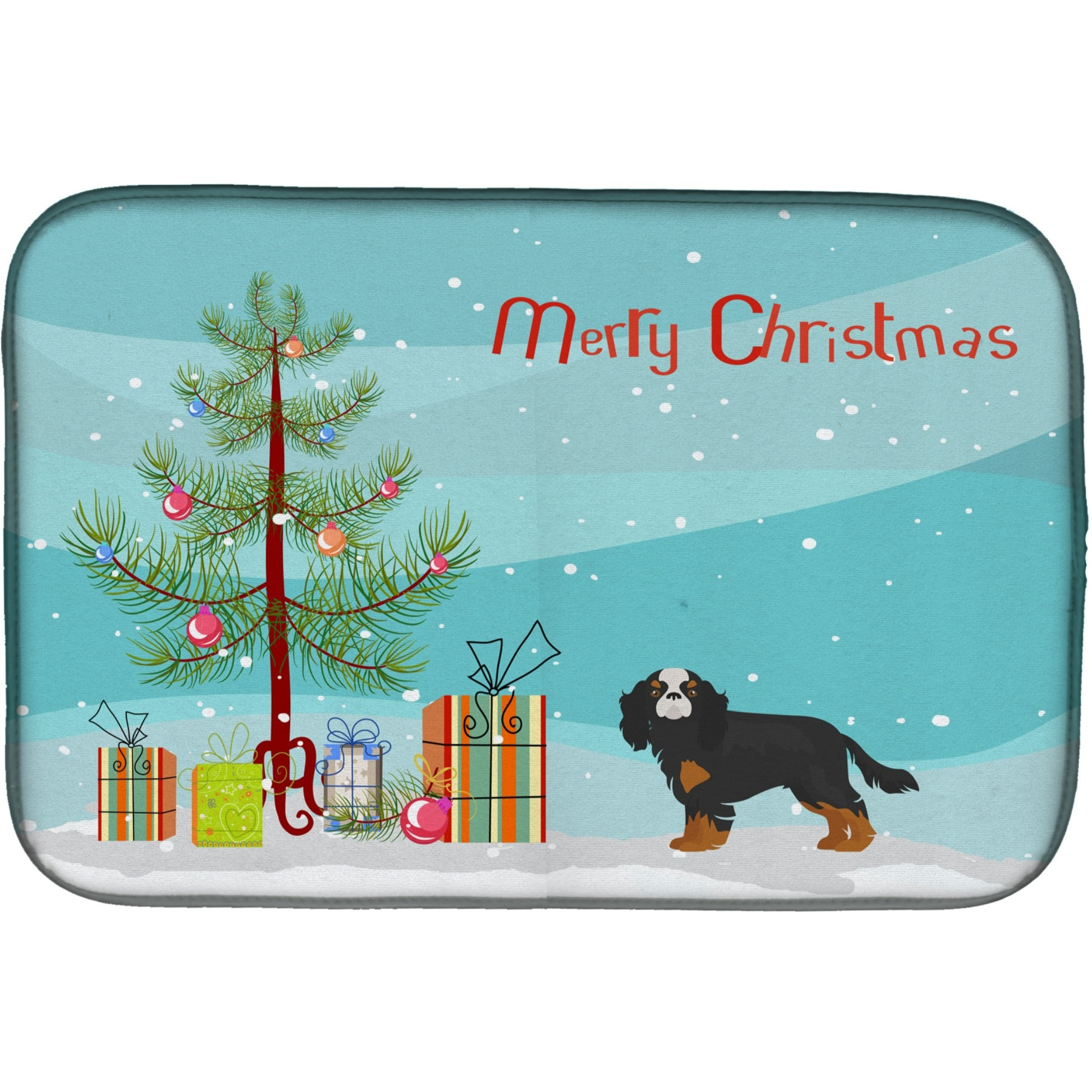 &quotCaroline's Treasures Cavalier King Charles Spaniel Christmas Tree dish-drying-mats, 14 x 21, Multicolor"
