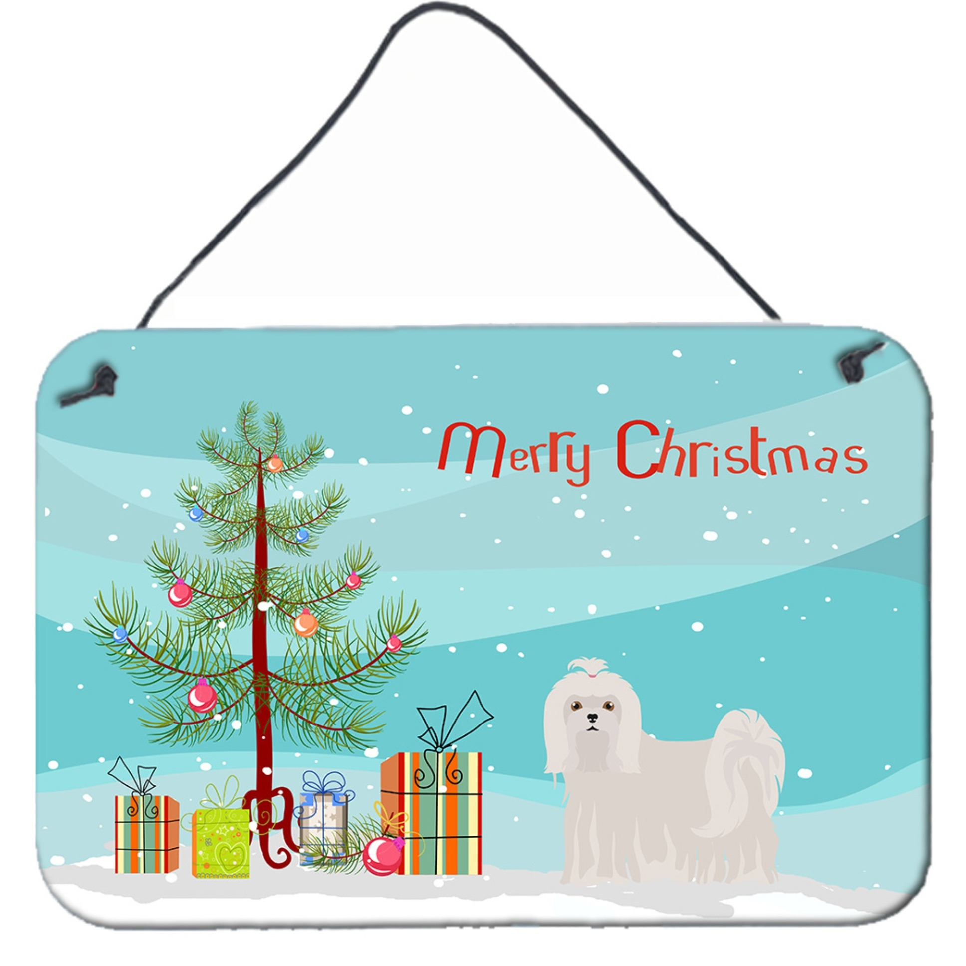 &quotCaroline's Treasures Maltese Christmas Tree Door Hanging Prints wall-decor, Multicolor"