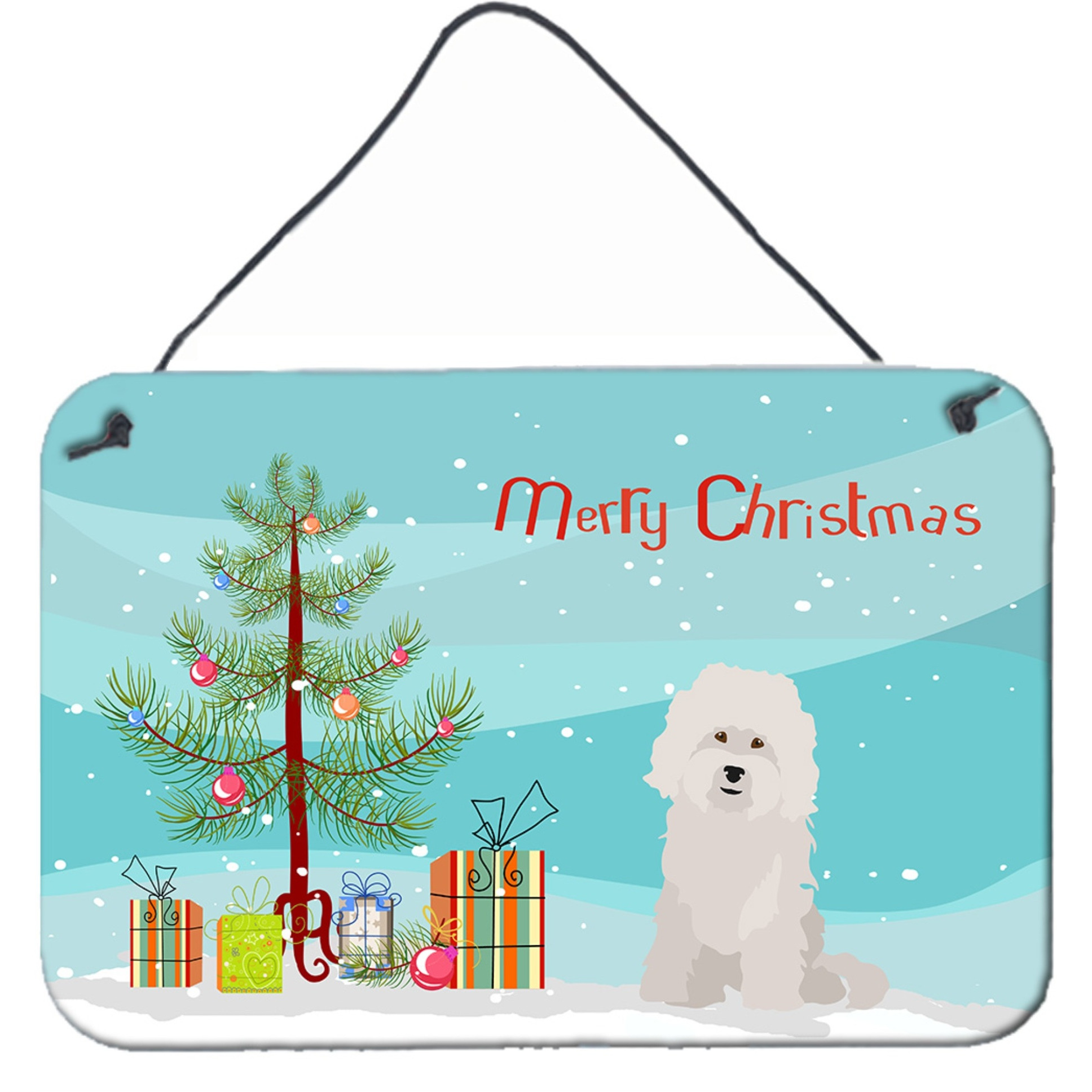 &quotCaroline's Treasures Bolognese Christmas Tree Door Hanging Prints wall-decor, Multicolor"