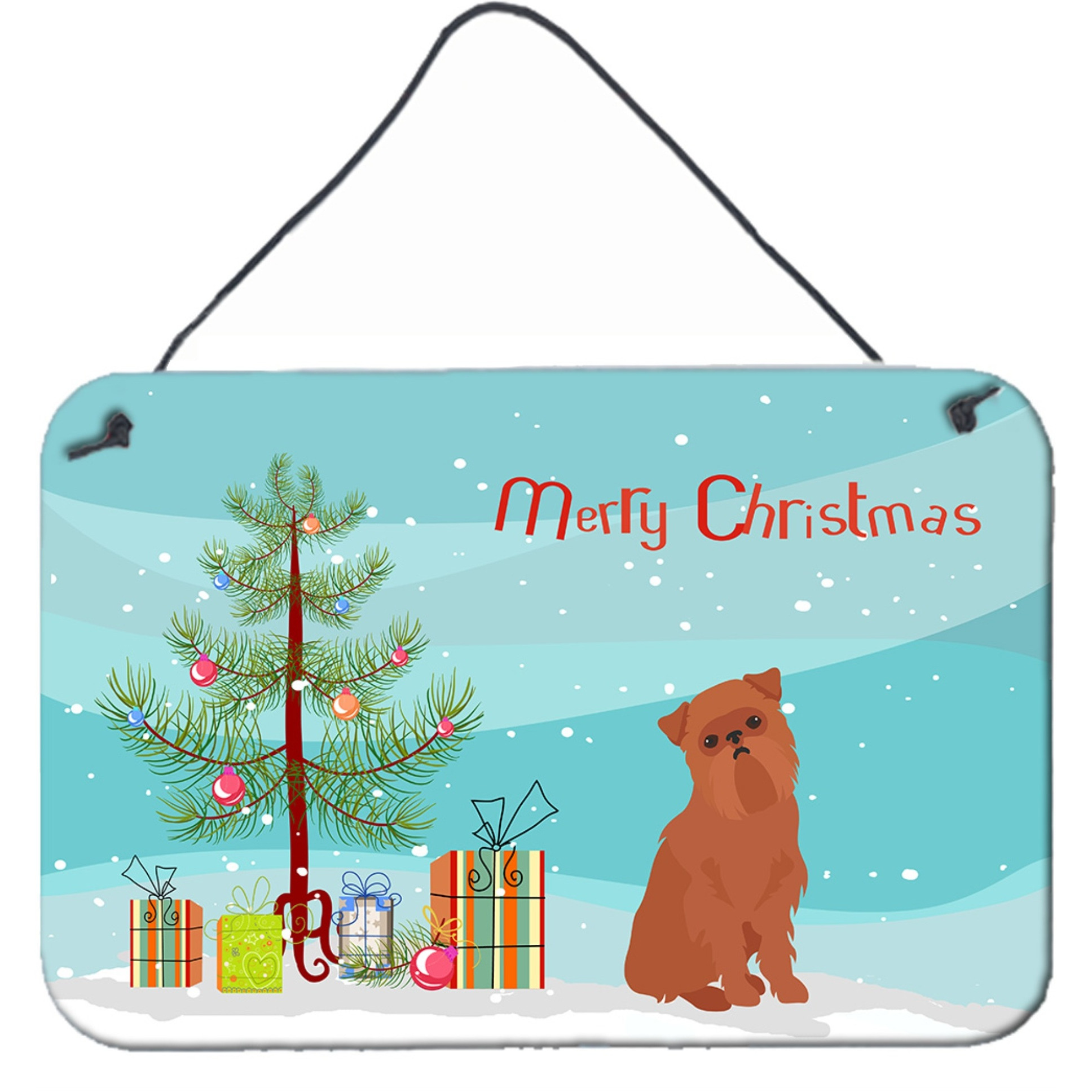 &quotCaroline's Treasures Brussels Griffon Christmas Tree Door Hanging Prints wall-decor, Multicolor"