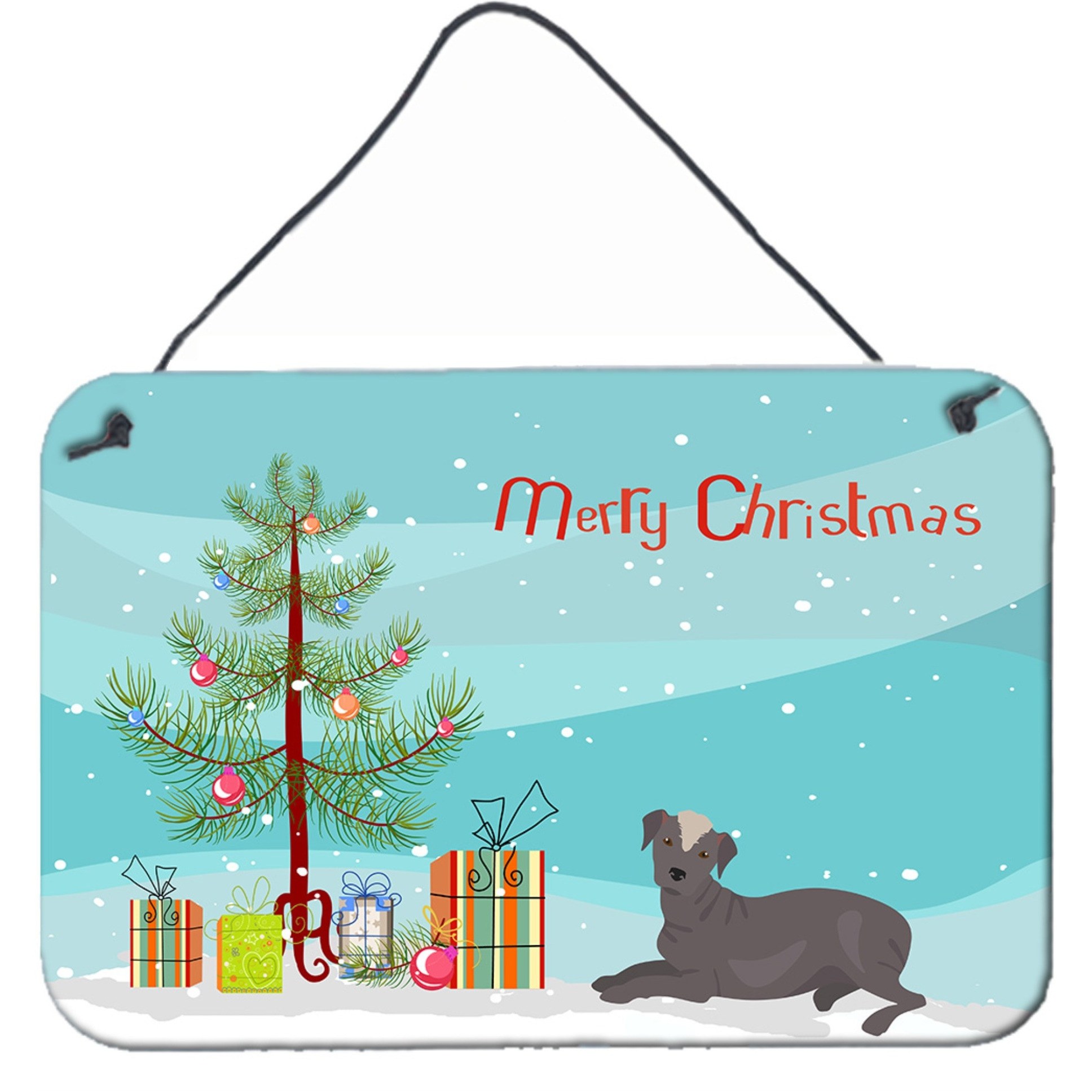 &quotCaroline's Treasures Ecuadorian Hairless Dog Christmas Tree Door Hanging Prints wall-decor, Multicolor"