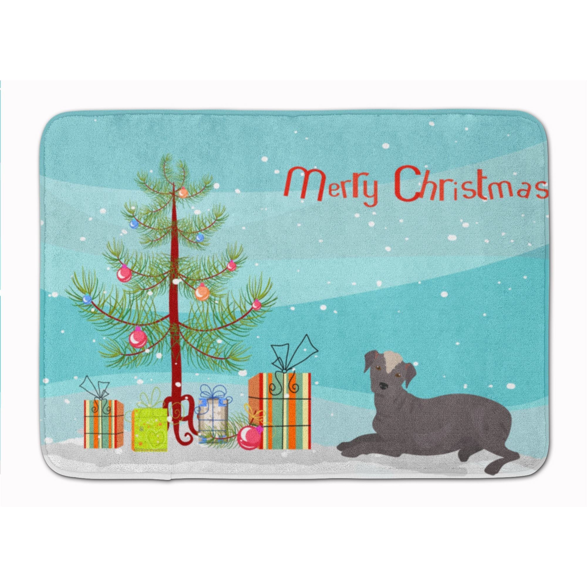 &quotCaroline's Treasures Ecuadorian Hairless Dog Christmas Tree Machine Washable Memory Foam Mat doormats, Multicolor"