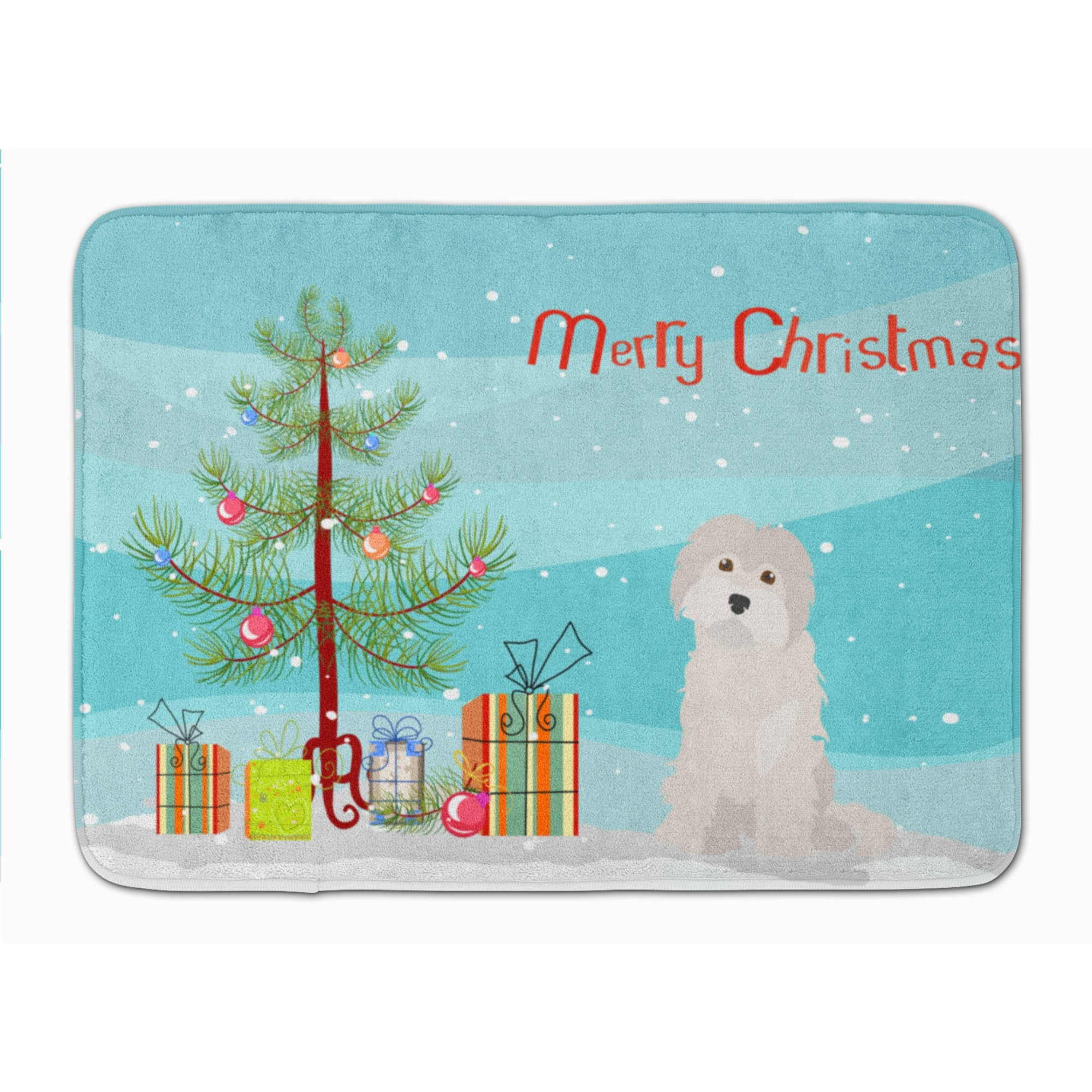 &quotCaroline's Treasures Maltese 2 Christmas Tree Machine Washable Memory Foam Mat doormats, Multicolor"