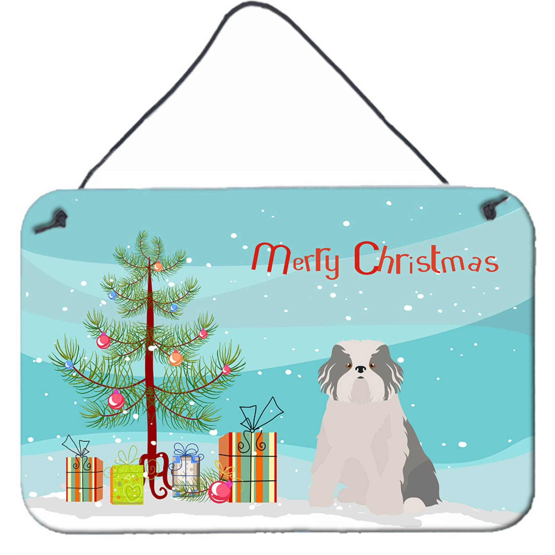 &quotCaroline's Treasures Odis Odessa Domestic Ideal Dog Christmas Tree Door Hanging Prints wall-decor, Multicolor"