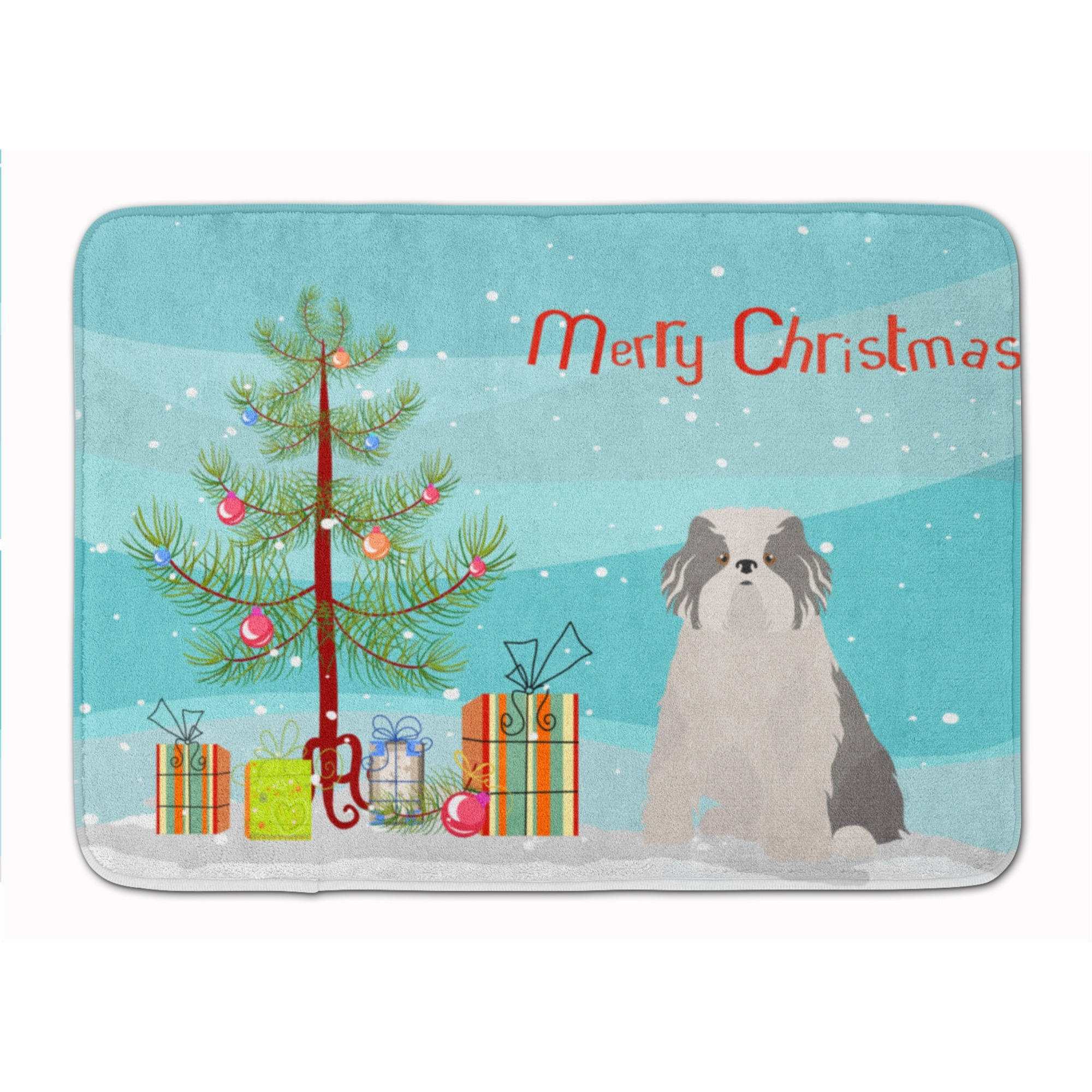 &quotCaroline's Treasures Odis Odessa Domestic Ideal Dog Christmas Tree Machine Washable Memory Foam Mat doormats, Multicolor"