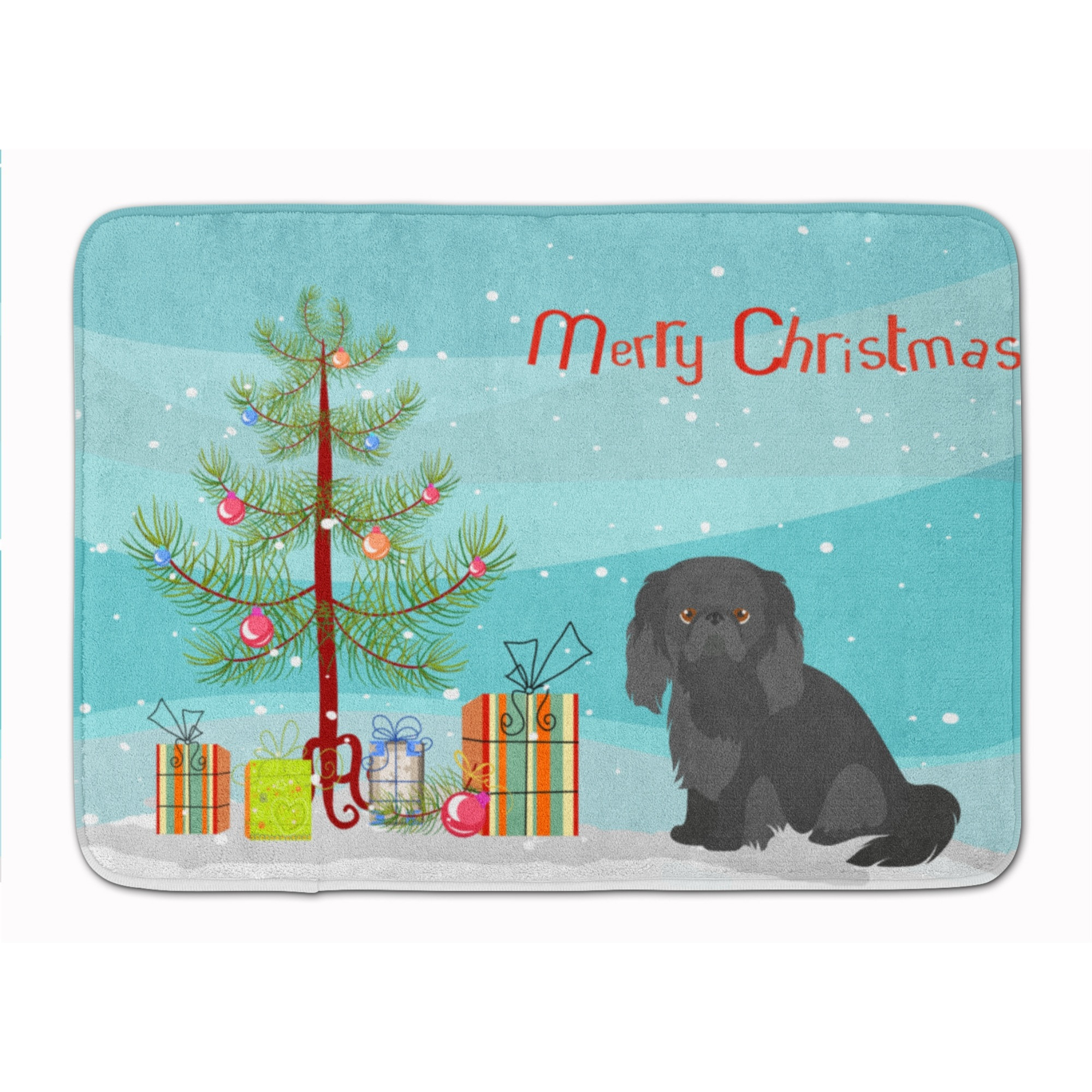 &quotCaroline's Treasures Pekingese Christmas Tree Machine Washable Memory Foam Mat doormats, Multicolor"