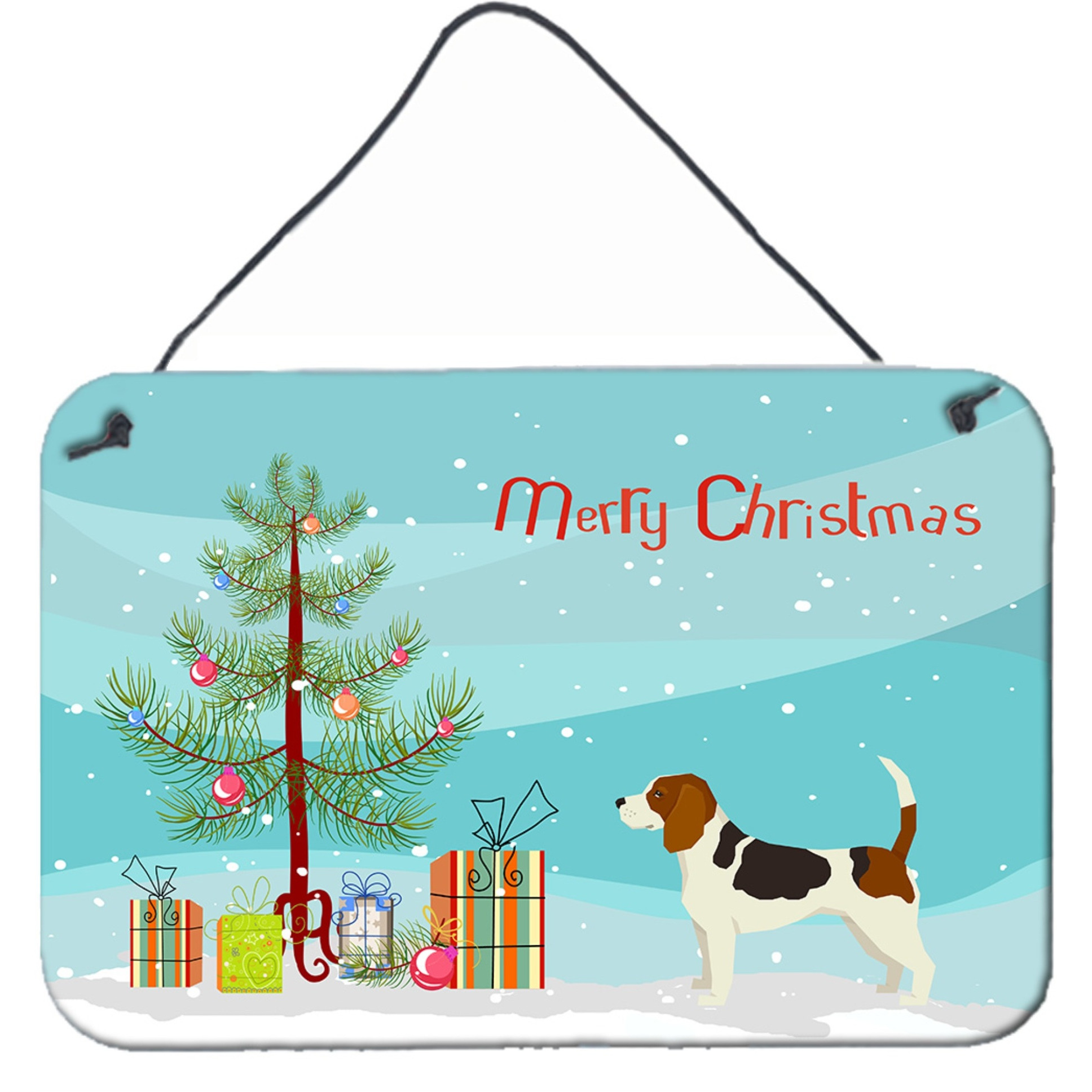 &quotCaroline's Treasures Beagle Christmas Tree Door Hanging Prints wall-decor, Multicolor"