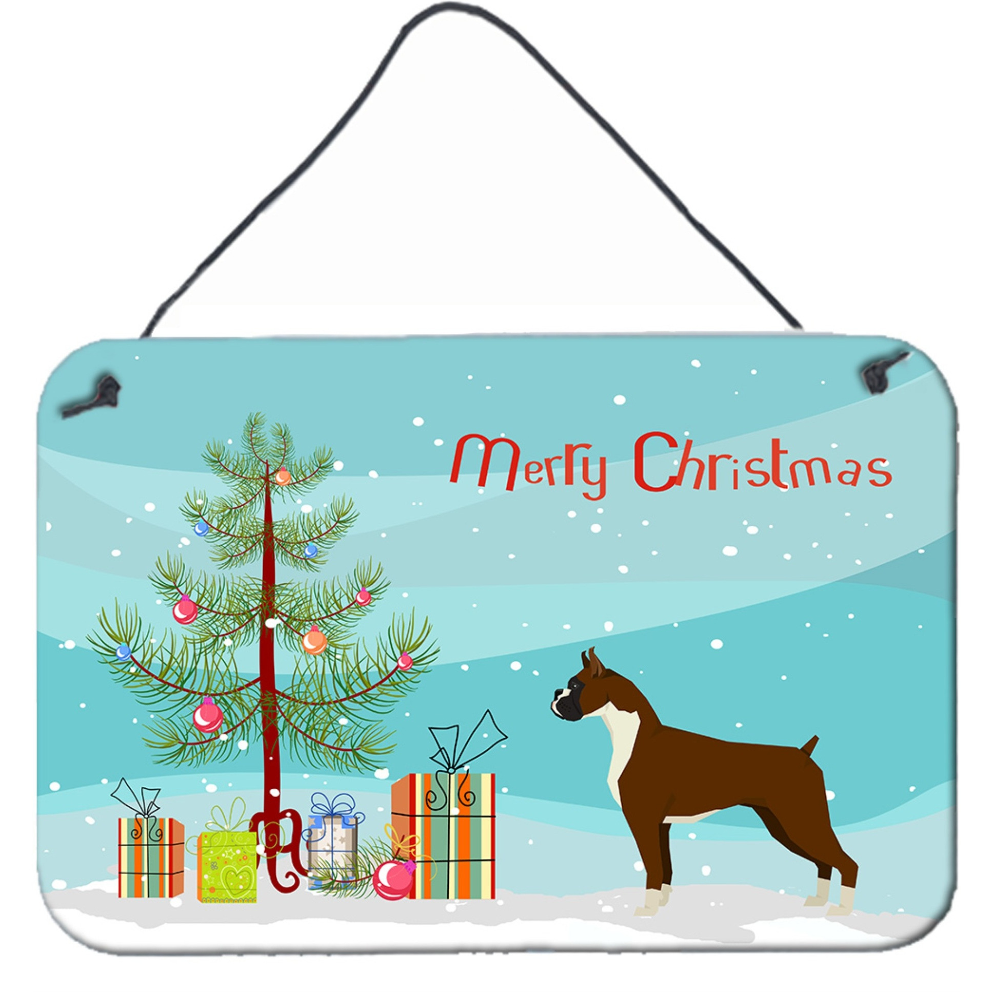&quotCaroline's Treasures Boxer Christmas Tree Door Hanging Prints wall-decor, Multicolor"