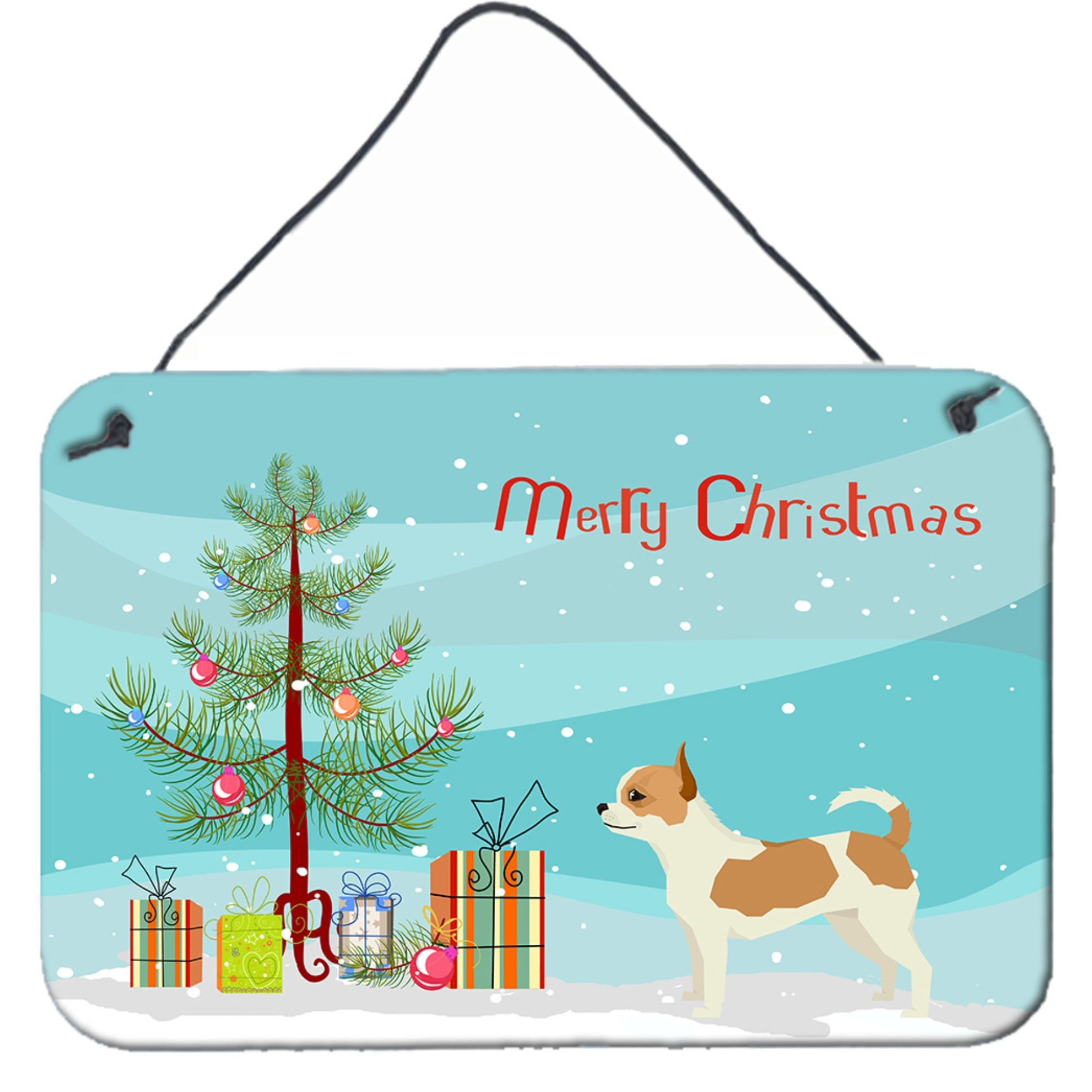 &quotCaroline's Treasures Chihuahua Christmas Tree Door Hanging Prints wall-decor, Multicolor"