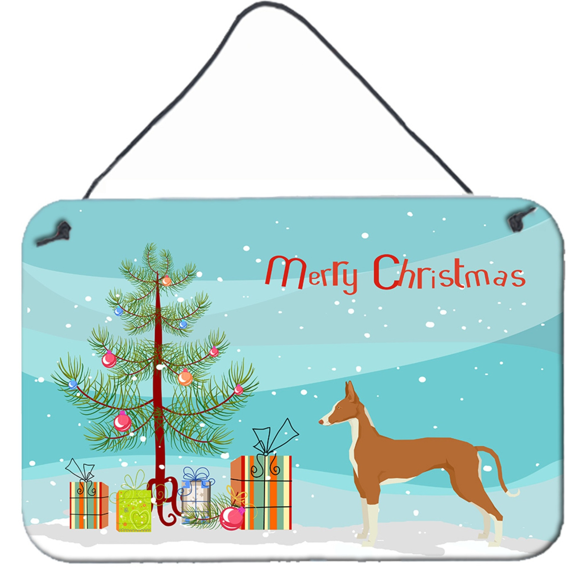 &quotCaroline's Treasures Ibizan Hound Christmas Tree Door Hanging Prints wall-decor, Multicolor"