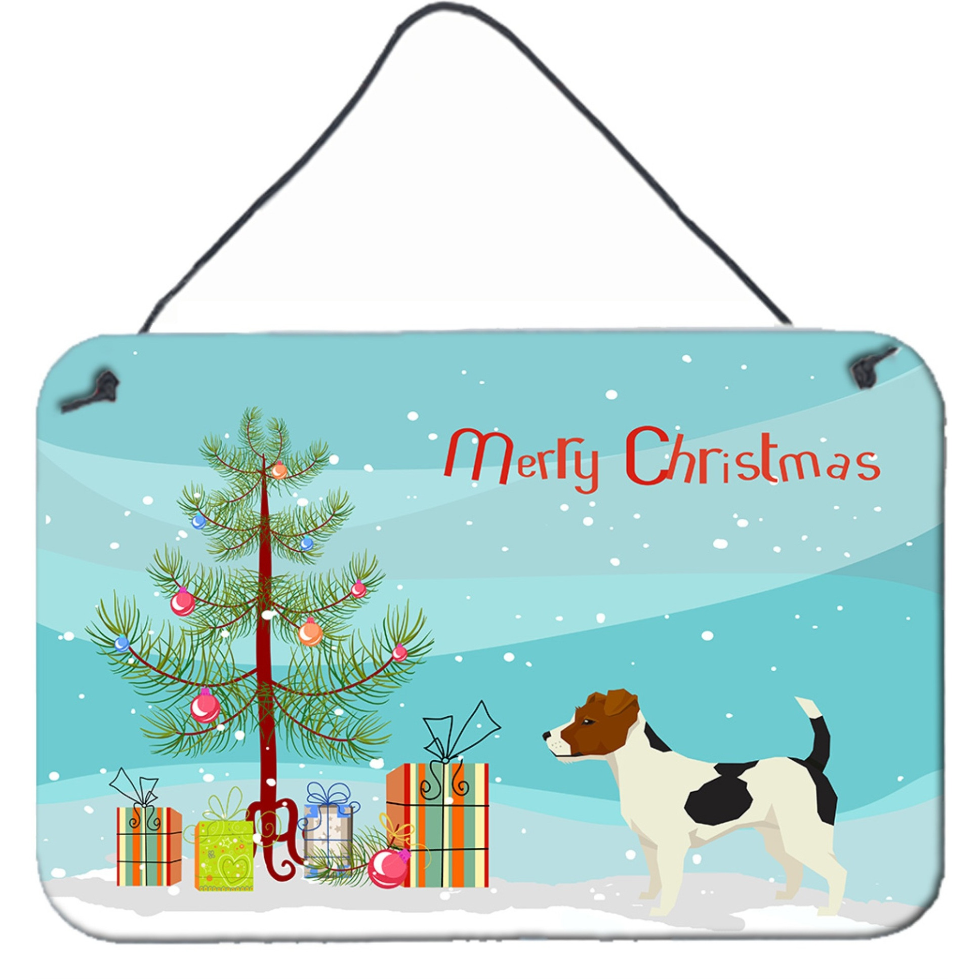 &quotCaroline's Treasures Jack Russell Terrier Christmas Tree Door Hanging Prints wall-decor, Multicolor"