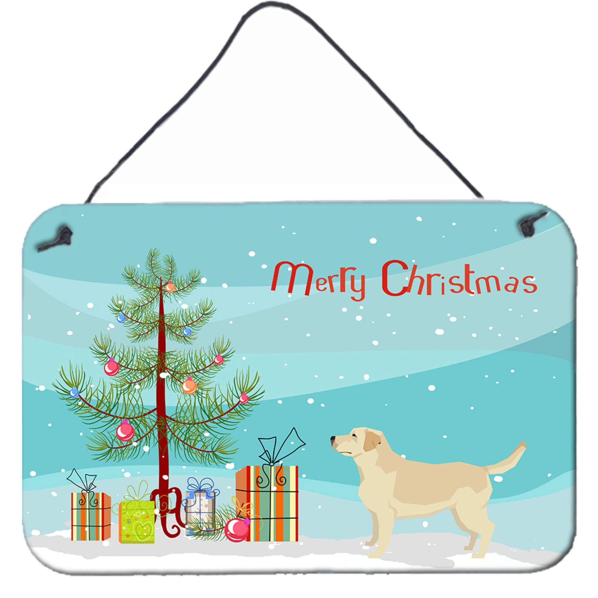 &quotCaroline's Treasures Labrador Retriever Christmas Tree Door Hanging Prints wall-decor, Multicolor"