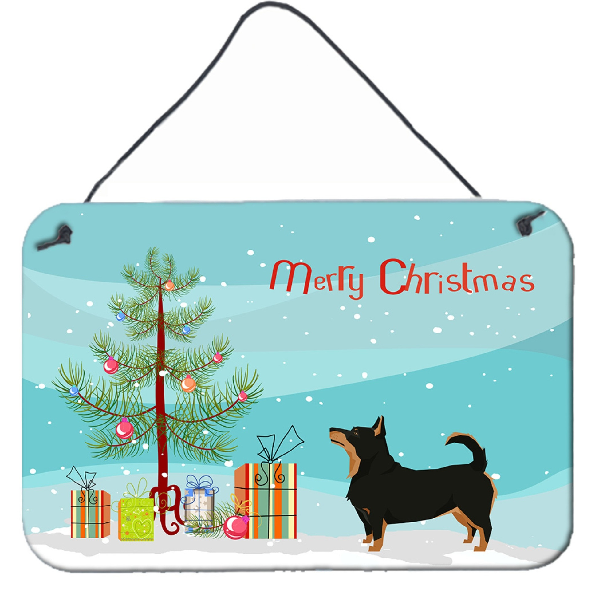 &quotCaroline's Treasures Lancashire Terrier Christmas Tree Door Hanging Prints wall-decor, Multicolor"