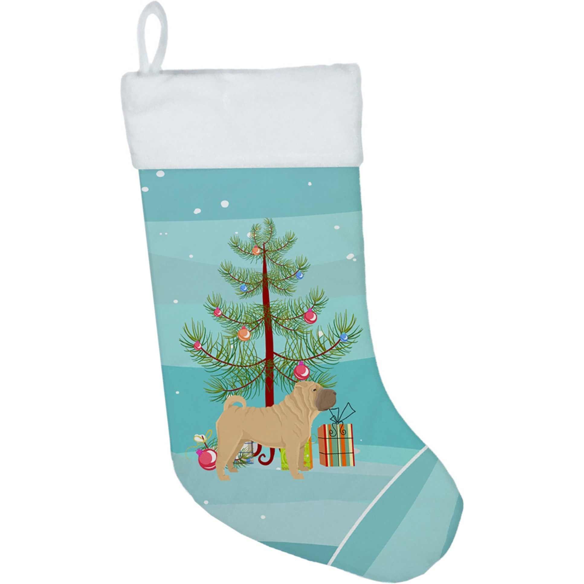 &quotCaroline's Treasures Shar Pei Tree christmas-stockings, Multicolor"