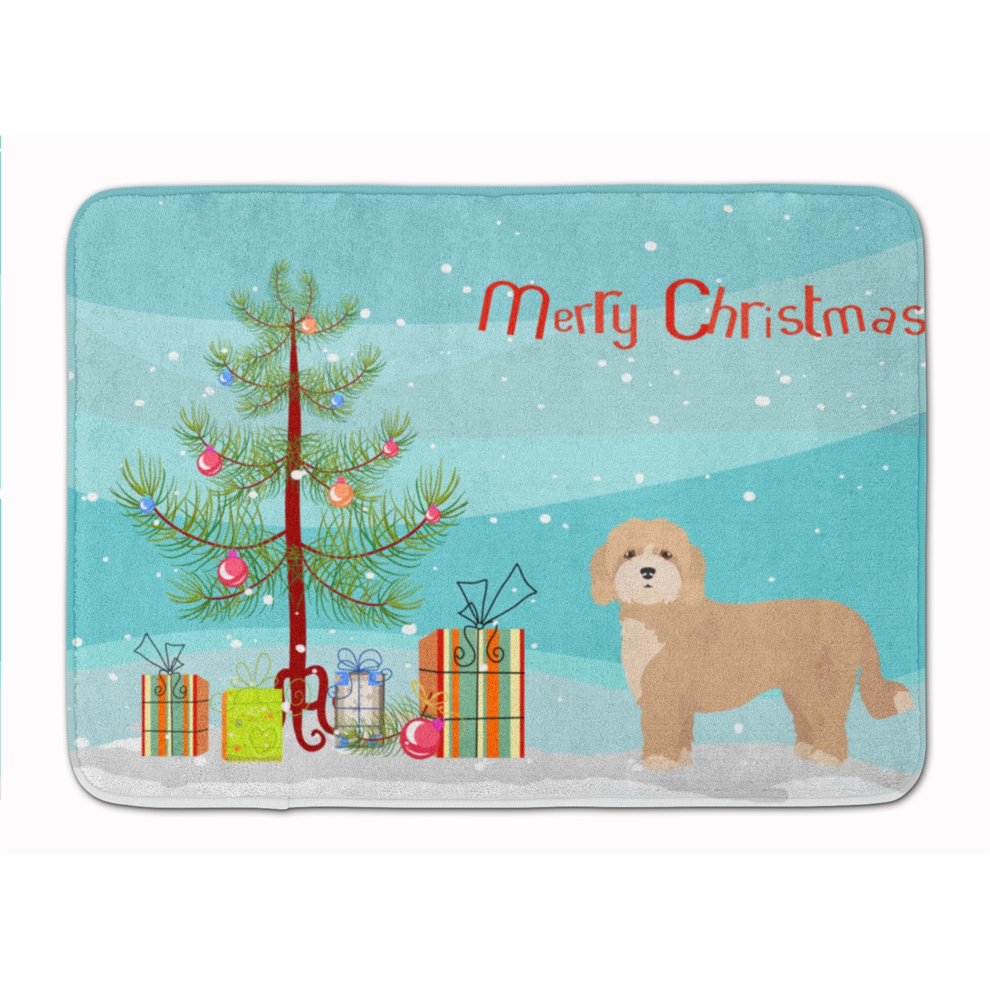 &quotCaroline's Treasures Cavachon Christmas Tree Machine Washable Memory Foam Mat doormats, Multicolor"