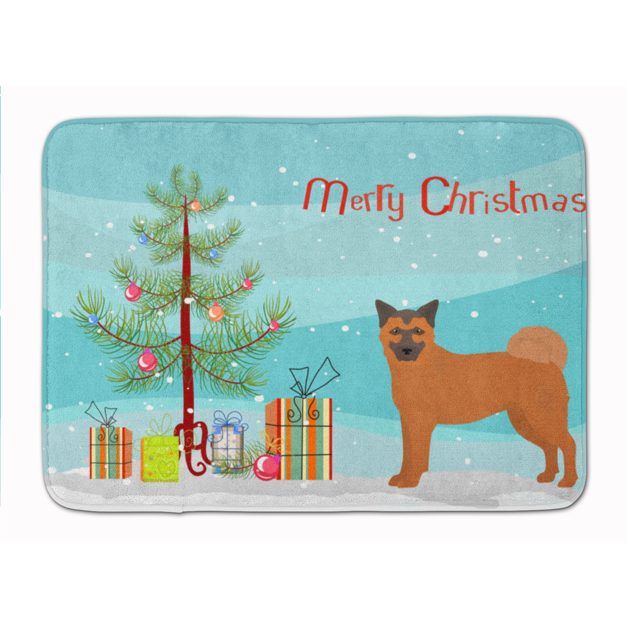 &quotCaroline's Treasures Chow Shepherd Christmas Tree Machine Washable Memory Foam Mat doormats, Multicolor"