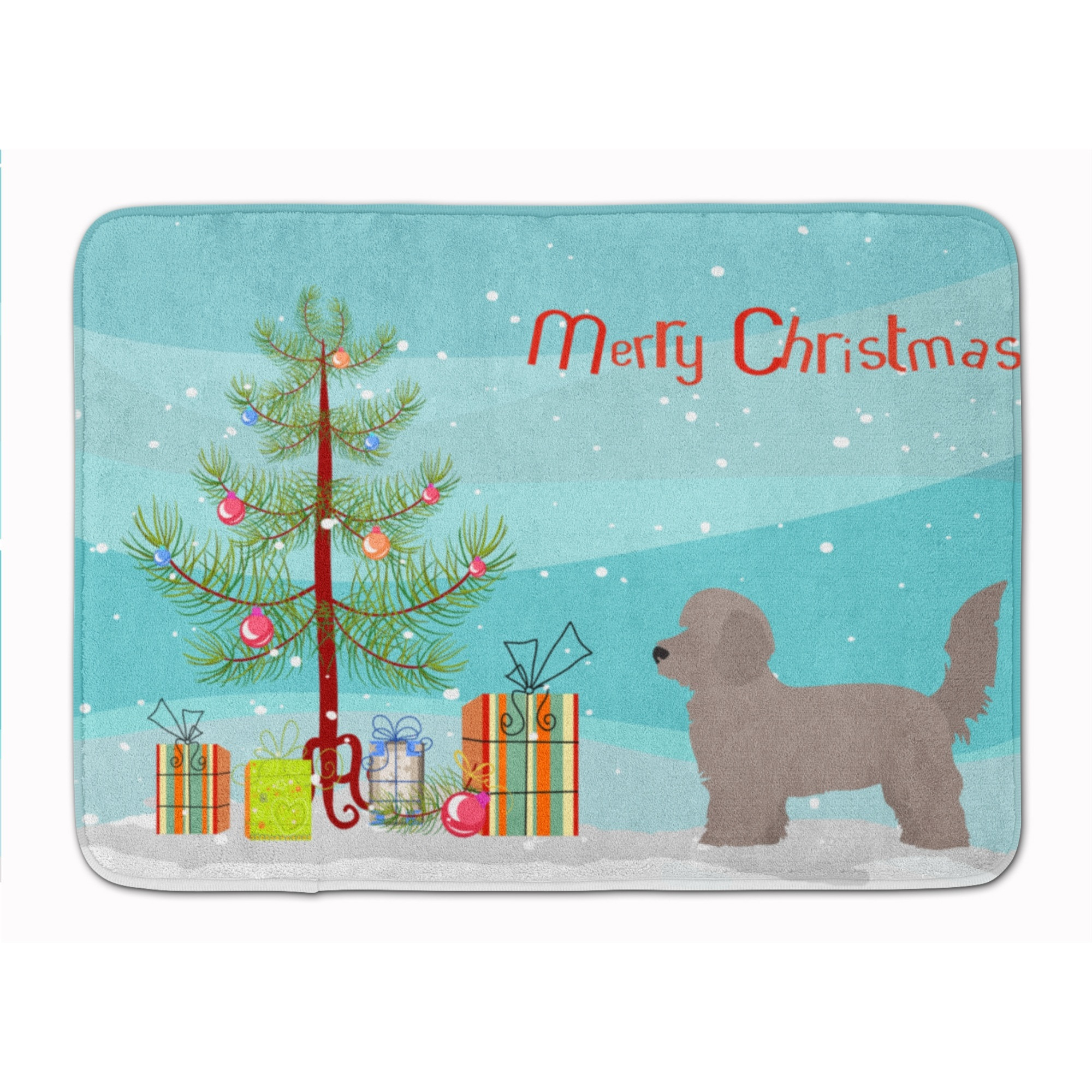 &quotCaroline's Treasures Doxiepoo Christmas Tree Machine Washable Memory Foam Mat doormats, Multicolor"