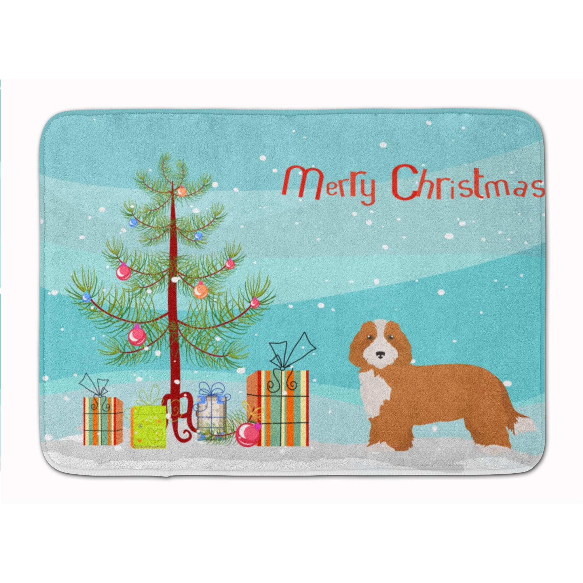 &quotCaroline's Treasures Doxiepoo 2 Christmas Tree Machine Washable Memory Foam Mat doormats, Multicolor"