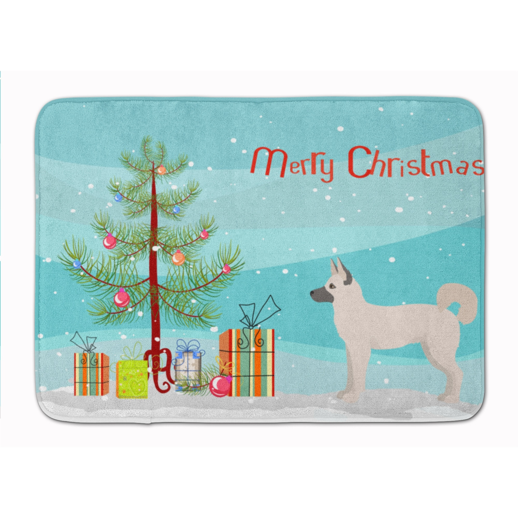 &quotCaroline's Treasures Gerberian Shepsky Christmas Tree Machine Washable Memory Foam Mat doormats, Multicolor"