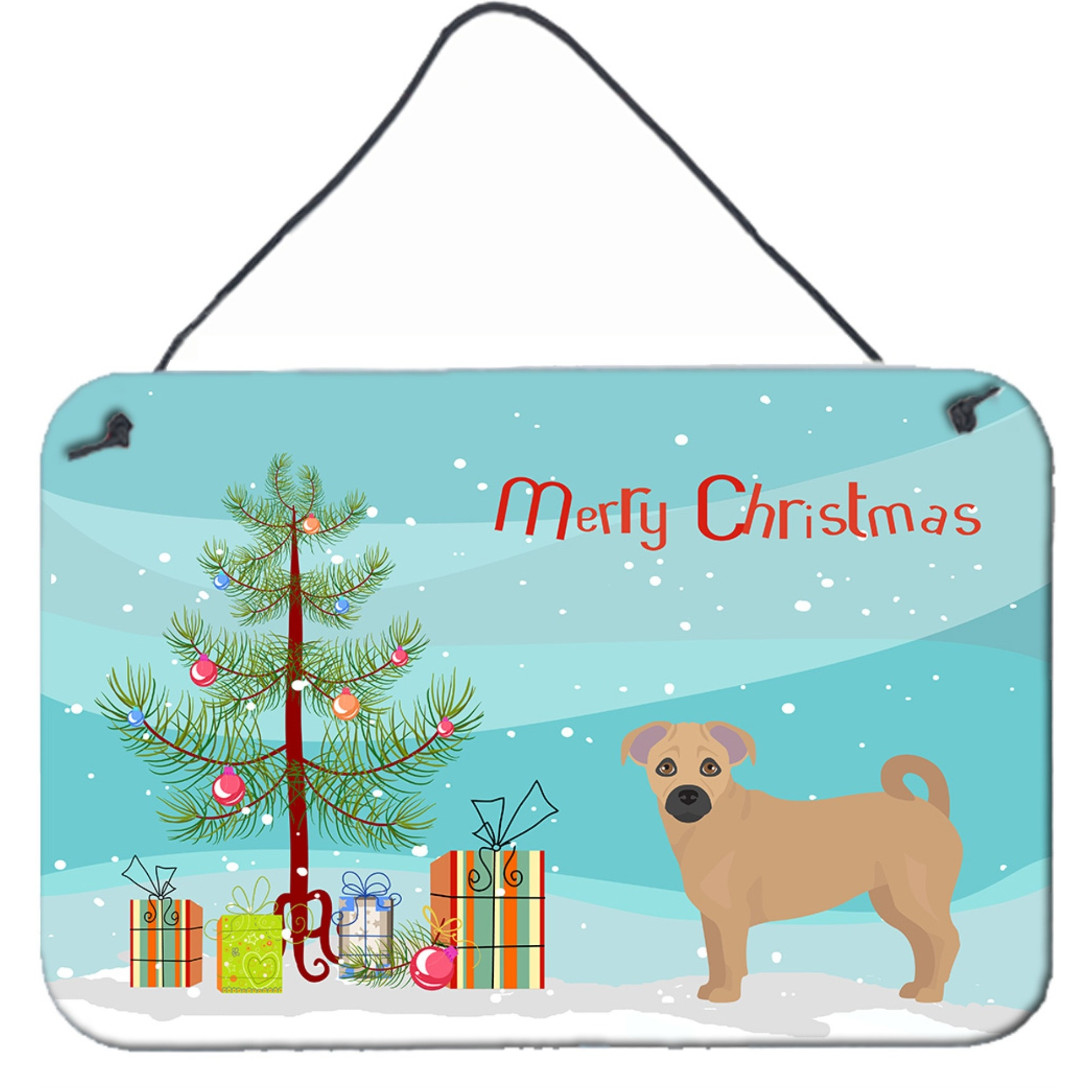 &quotCaroline's Treasures Tan Jug Christmas Tree Door Hanging Prints wall-decor, Multicolor"