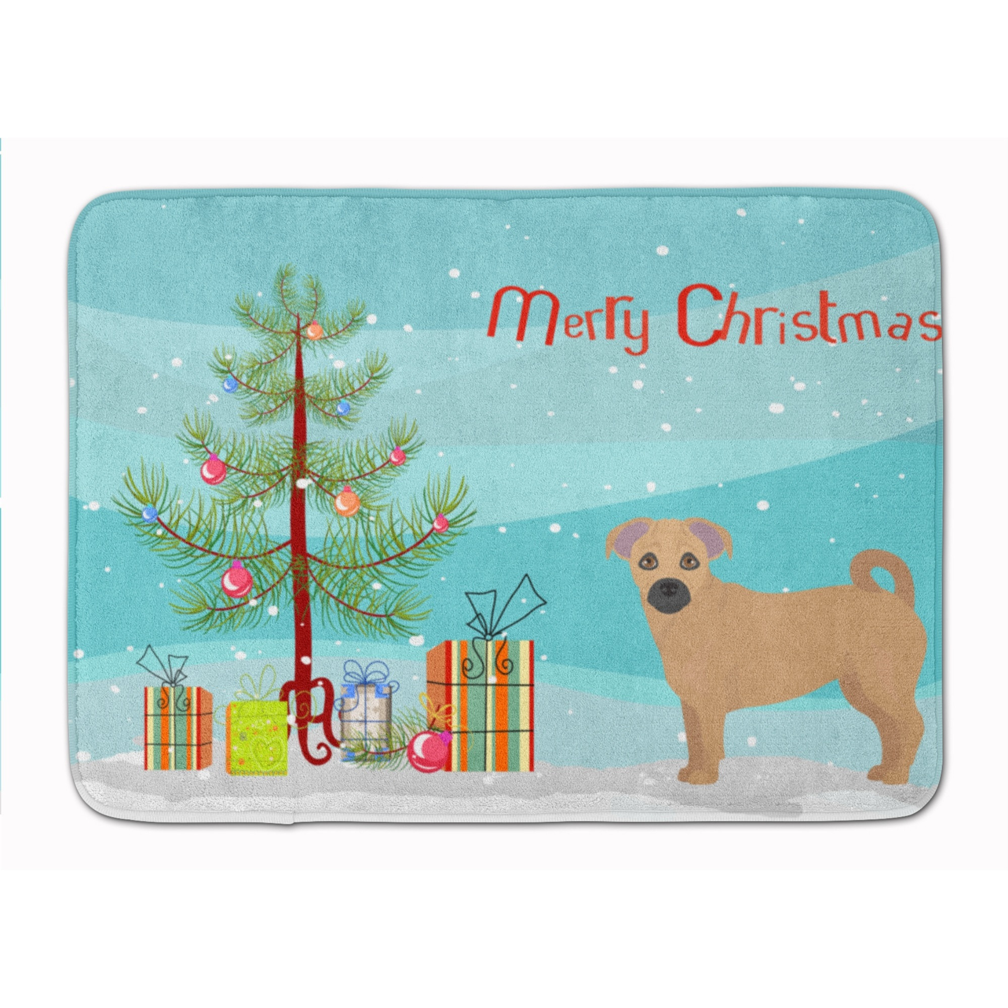 &quotCaroline's Treasures Tan Jug Christmas Tree Machine Washable Memory Foam Mat doormats, Multicolor"