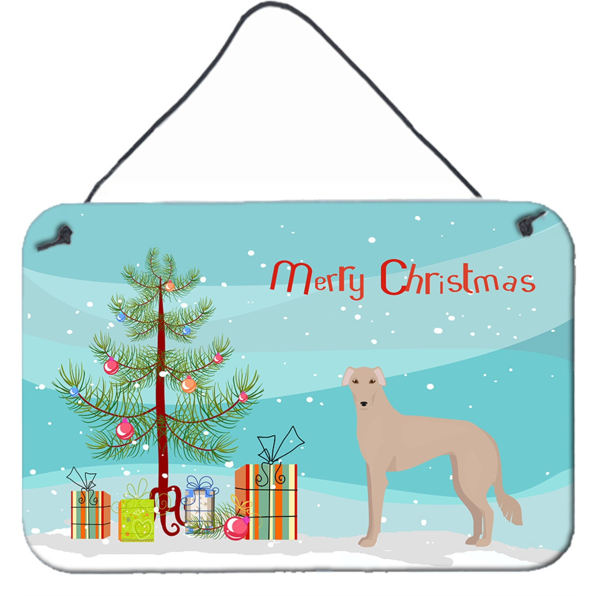 &quotCaroline's Treasures Tan Longdog Christmas Tree Door Hanging Prints wall-decor, Multicolor"