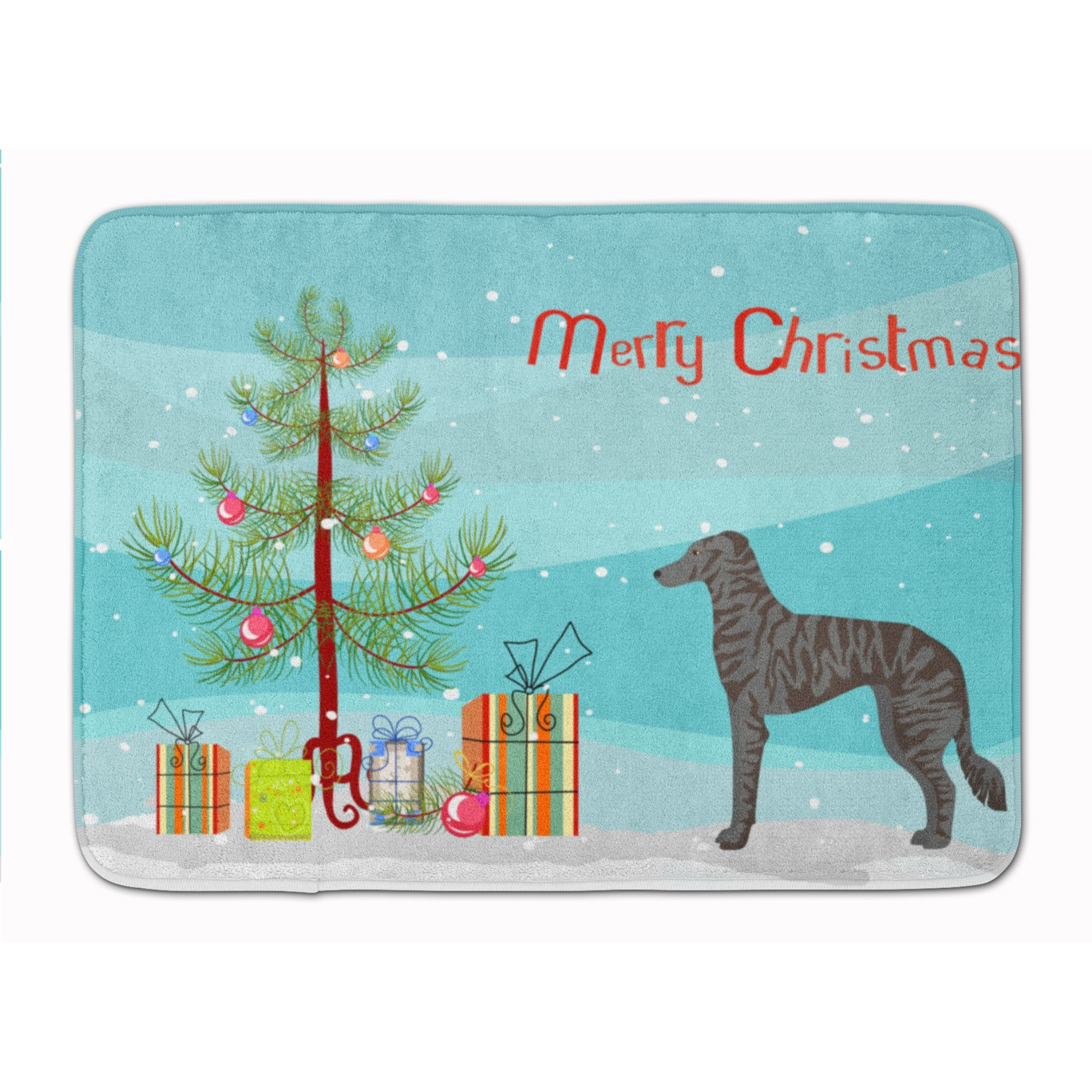 &quotCaroline's Treasures Longdog Christmas Tree Machine Washable Memory Foam Mat doormats, Multicolor"