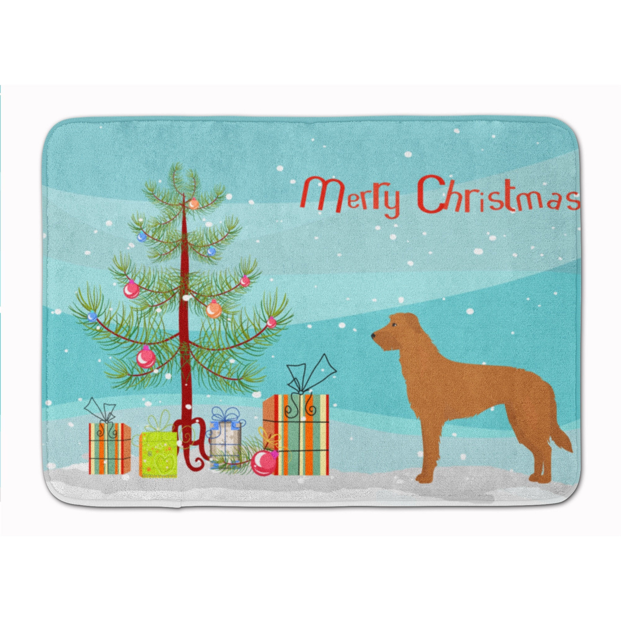 &quotCaroline's Treasures Lurcher 2 Christmas Tree Machine Washable Memory Foam Mat doormats, Multicolor"