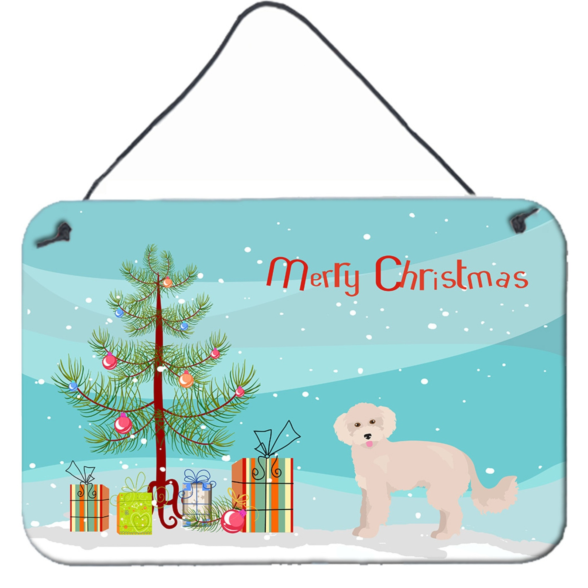 &quotCaroline's Treasures Maltipoo Christmas Tree Door Hanging Prints wall-decor, Multicolor"