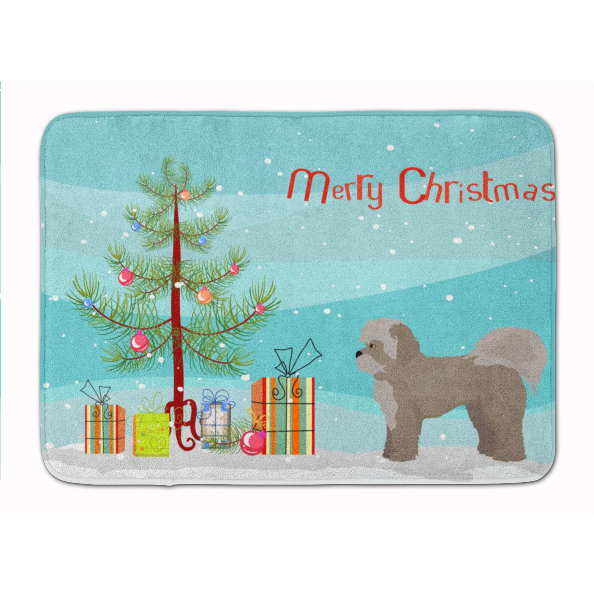 &quotCaroline's Treasures Zuchon 1 Christmas Tree Machine Washable Memory Foam Mat doormats, Multicolor"
