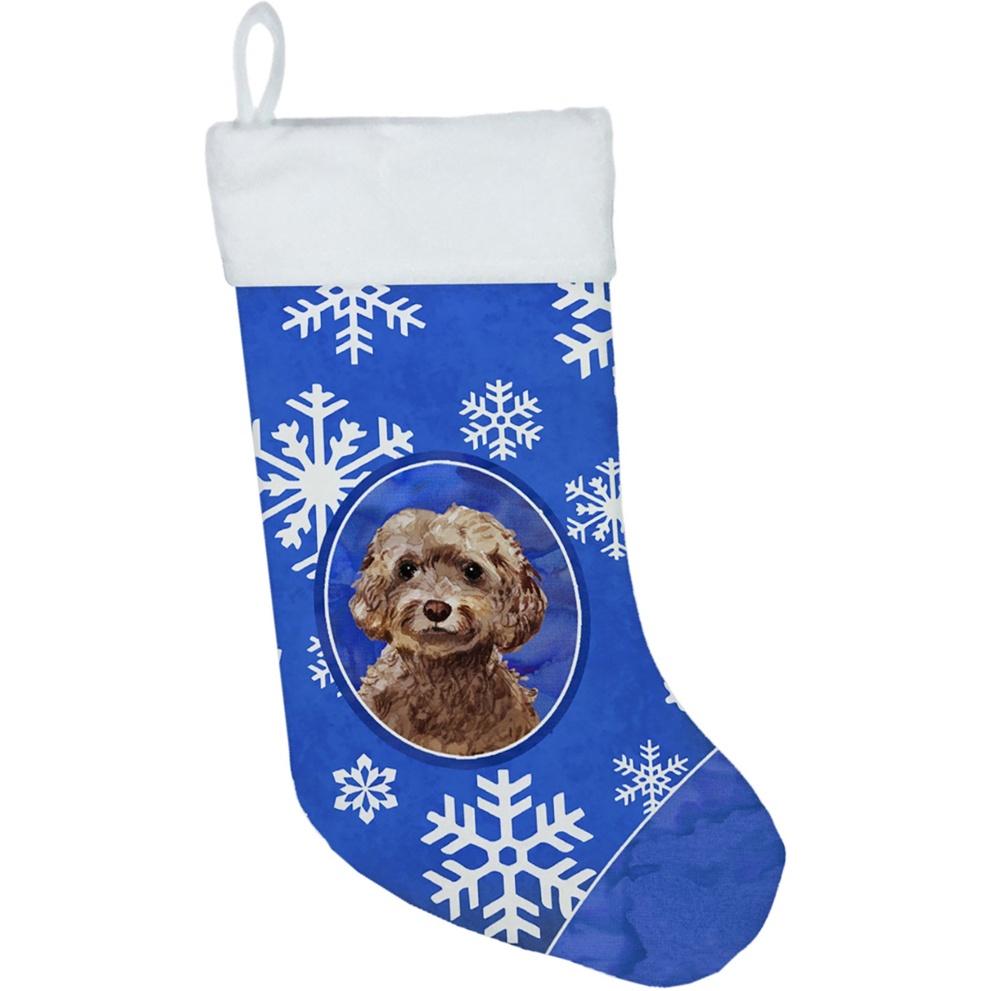 &quotCaroline's Treasures Winter Snowflakes Brown Cockapoo christmas-stockings, Multicolor"