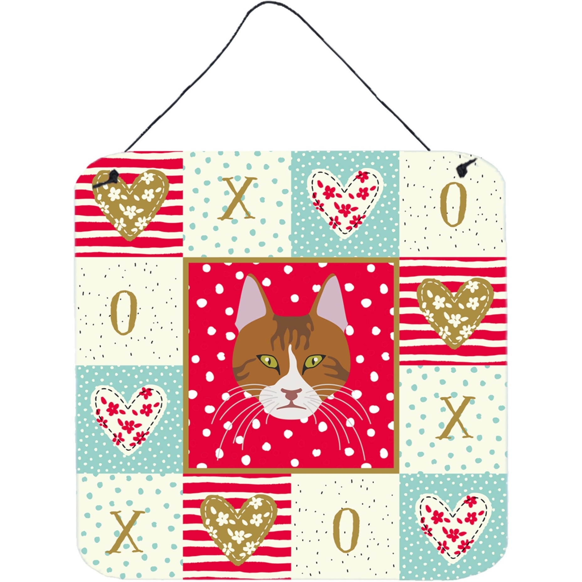 &quotCaroline's Treasures Aegean Cat Love Door Hanging Prints wall-decor, Multicolor"